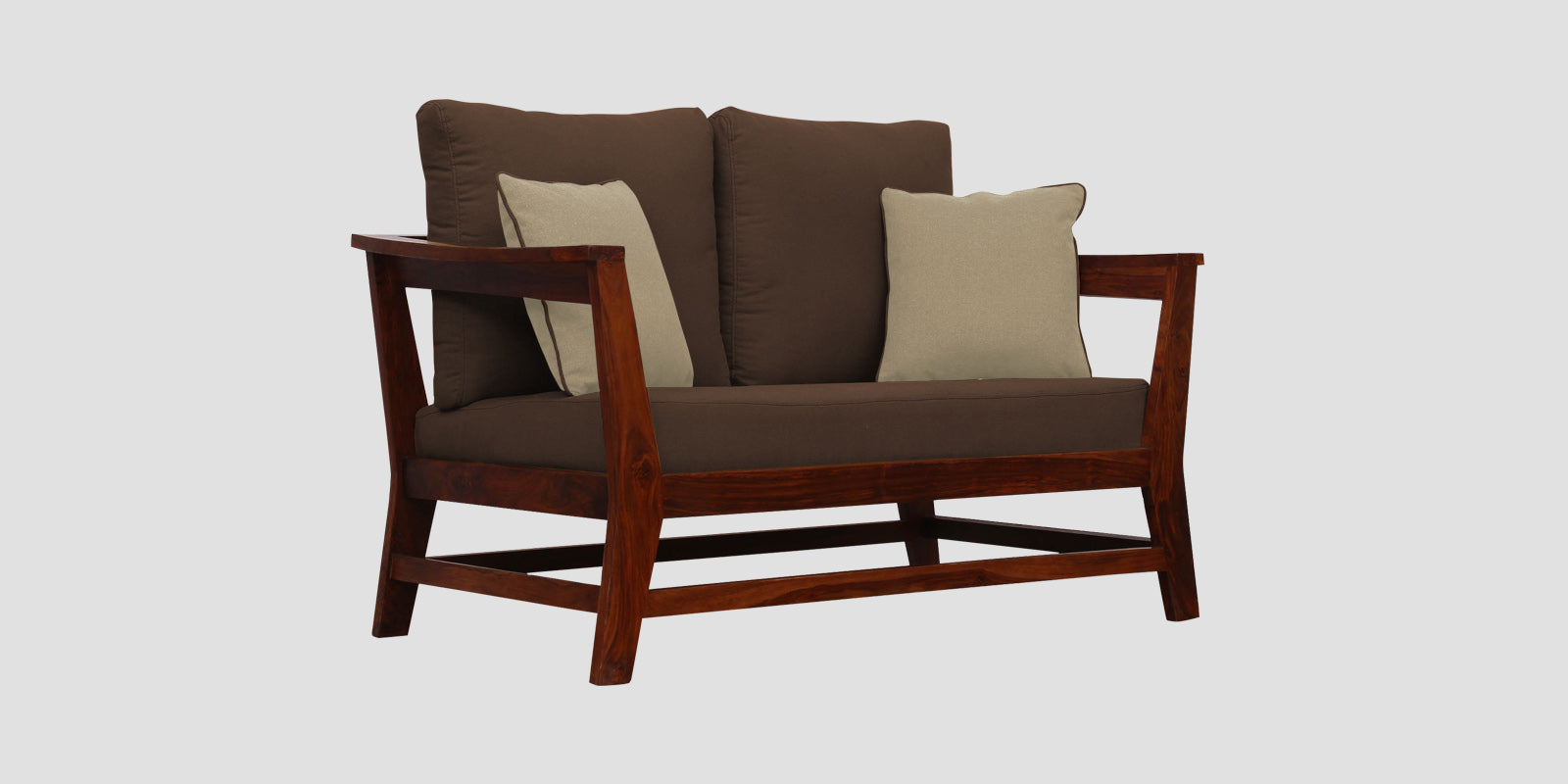 Fuju Fabric 2 Seater Sofa in Crypto Ash Brown Colour - Febonic Living