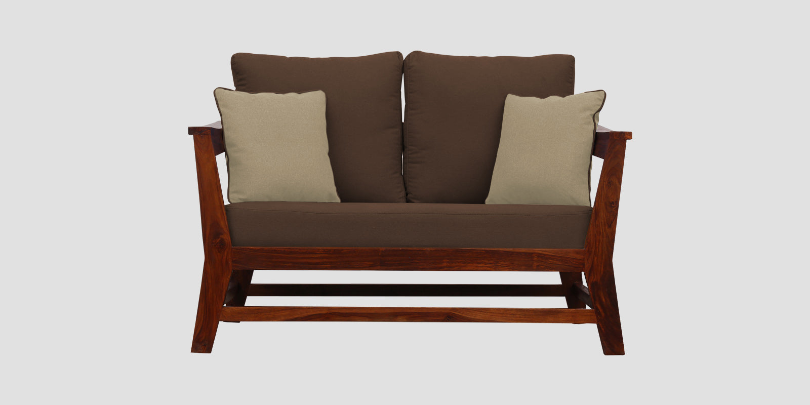 Fuju Fabric 2 Seater Sofa in Crypto Ash Brown Colour - Febonic Living