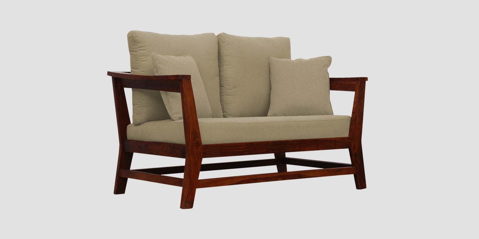Fuju Fabric 2 Seater Sofa in Crypto Honey Beige Colour - Febonic Living