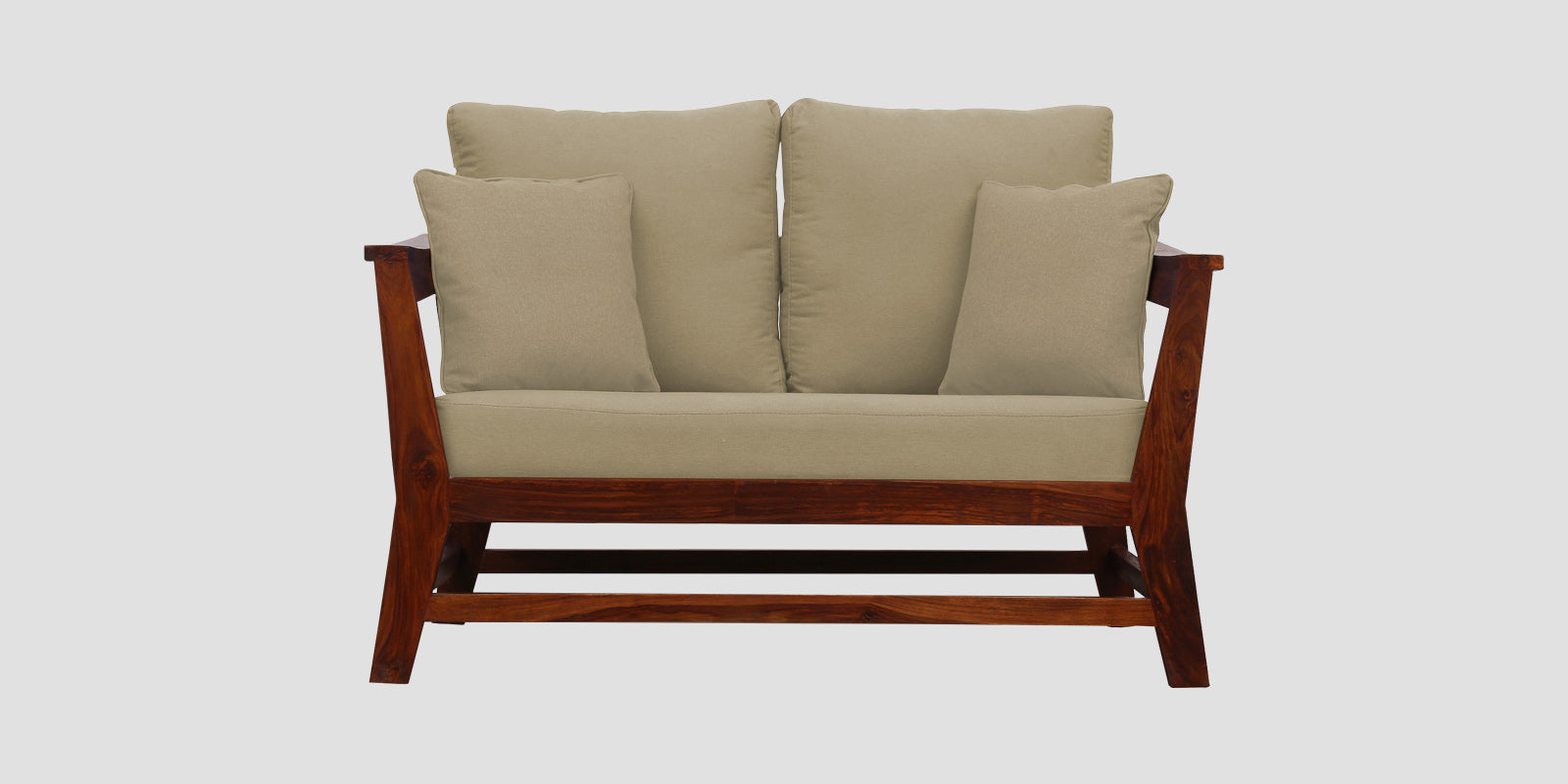 Fuju Fabric 2 Seater Sofa in Crypto Honey Beige Colour - Febonic Living
