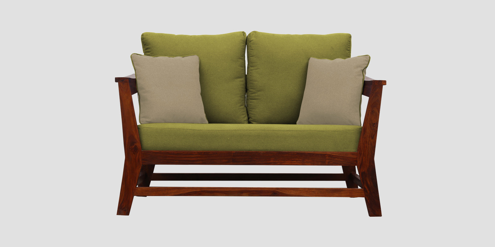 Fuju Fabric 2 Seater Sofa in Crypto Kelly Green Colour - Febonic Living