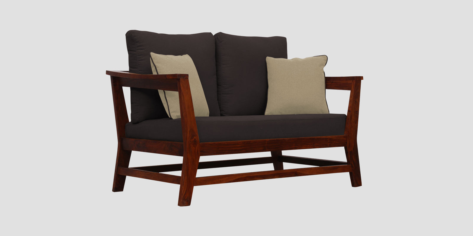 Fuju Fabric 2 Seater Sofa in Crypto Pebble Brown Colour - Febonic Living