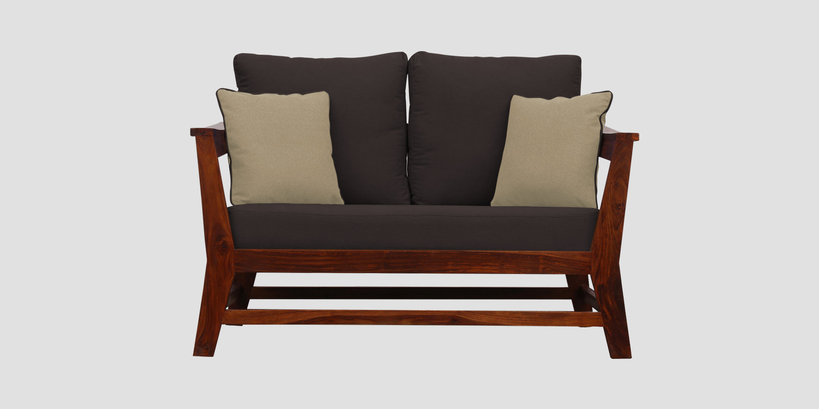 Fuju Fabric 2 Seater Sofa in Crypto Pebble Brown Colour - Febonic Living