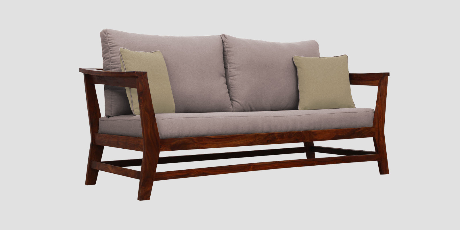 Fuju Fabric 3 Seater Sofa in Crypto Almond Beige Colour - Febonic Living