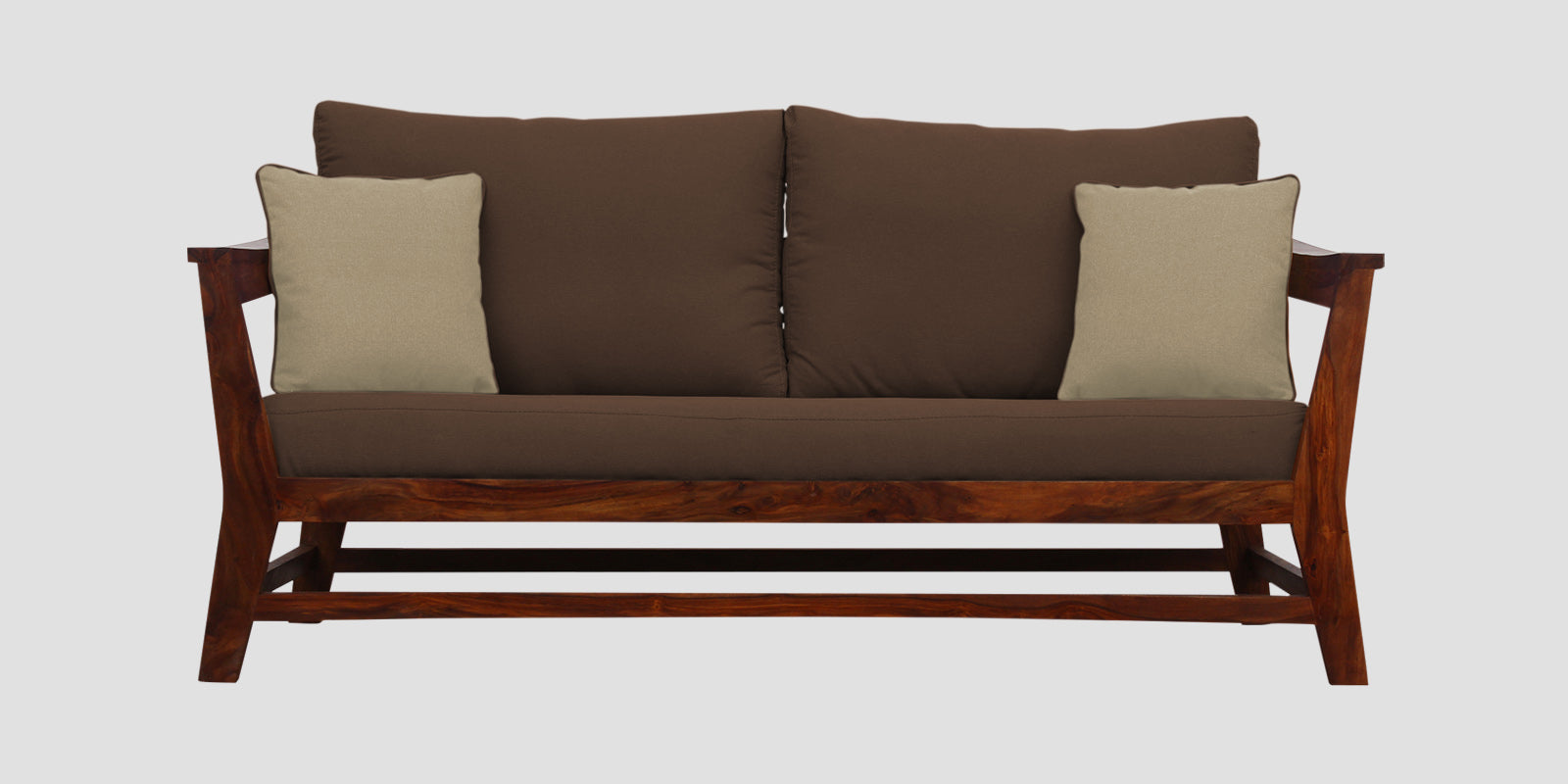 Fuju Fabric 3 Seater Sofa in Crypto Ash Brown Colour - Febonic Living
