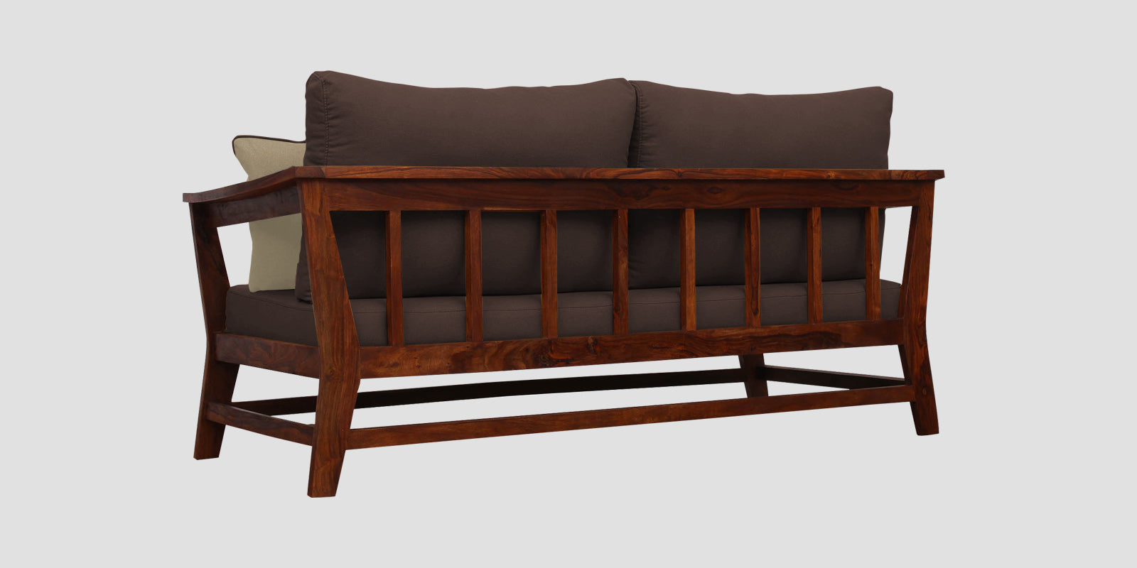 Fuju Fabric 3 Seater Sofa in Crypto Caramel Brown Colour - Febonic Living