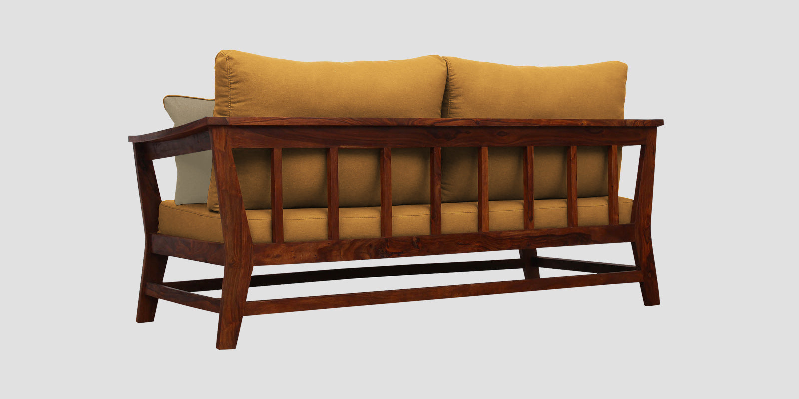 Fuju Fabric 3 Seater Sofa in Crypto Corn Yellow Colour - Febonic Living