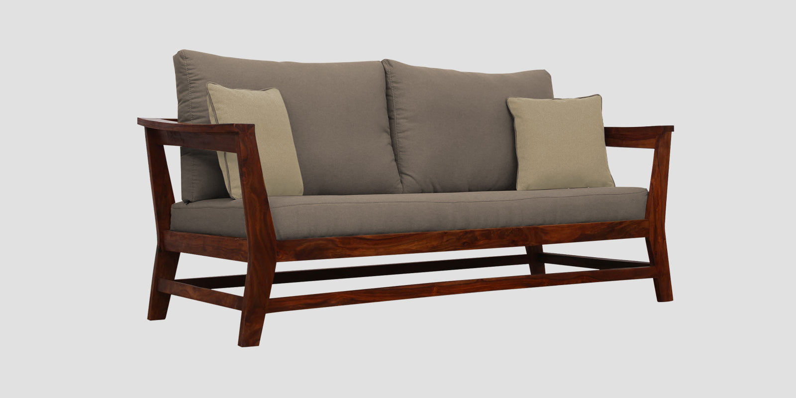 Fuju Fabric 3 Seater Sofa in Crypto Hazel Beige Colour - Febonic Living