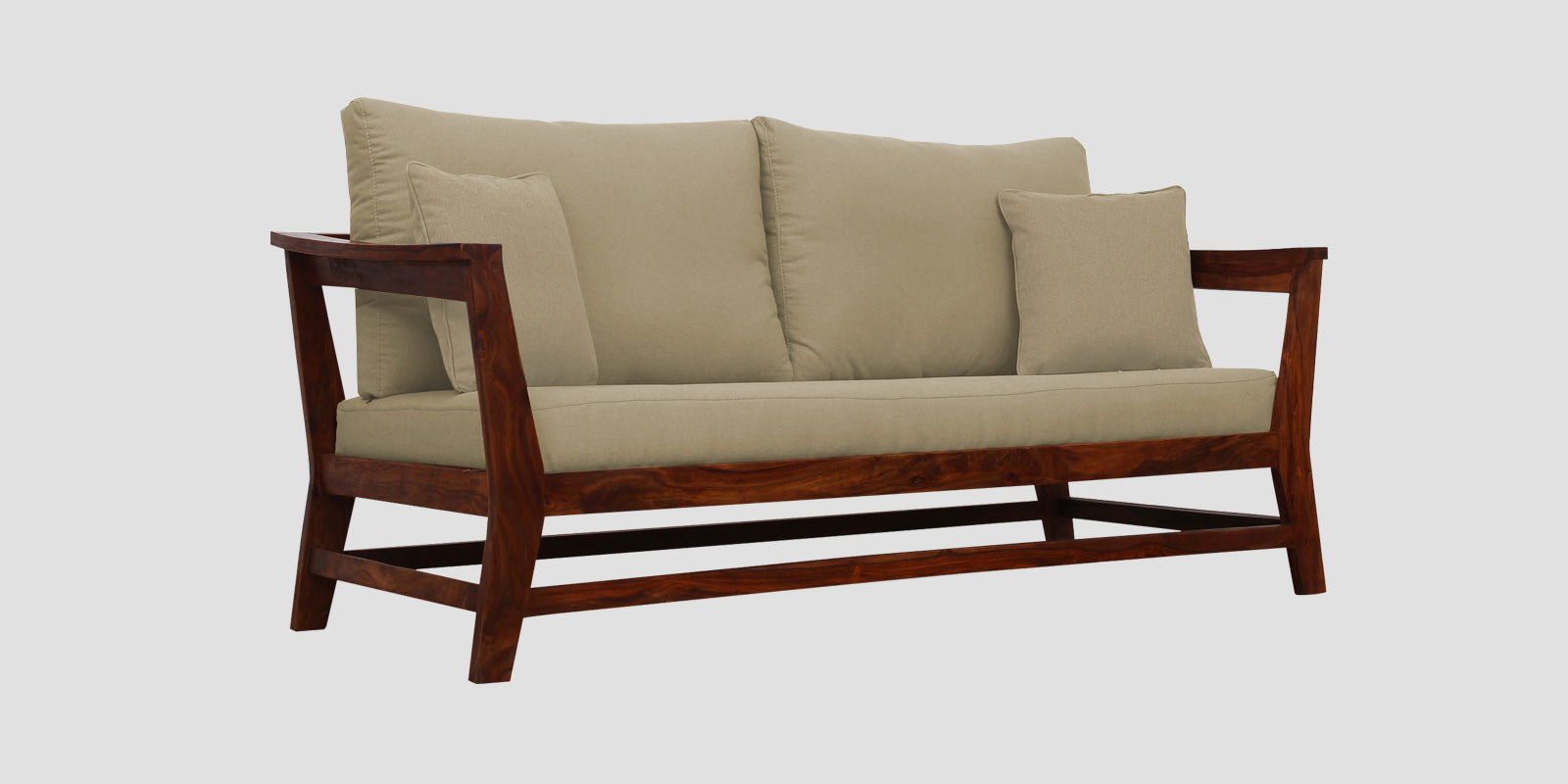 Fuju Fabric 3 Seater Sofa in Crypto Honey Beige Colour - Febonic Living