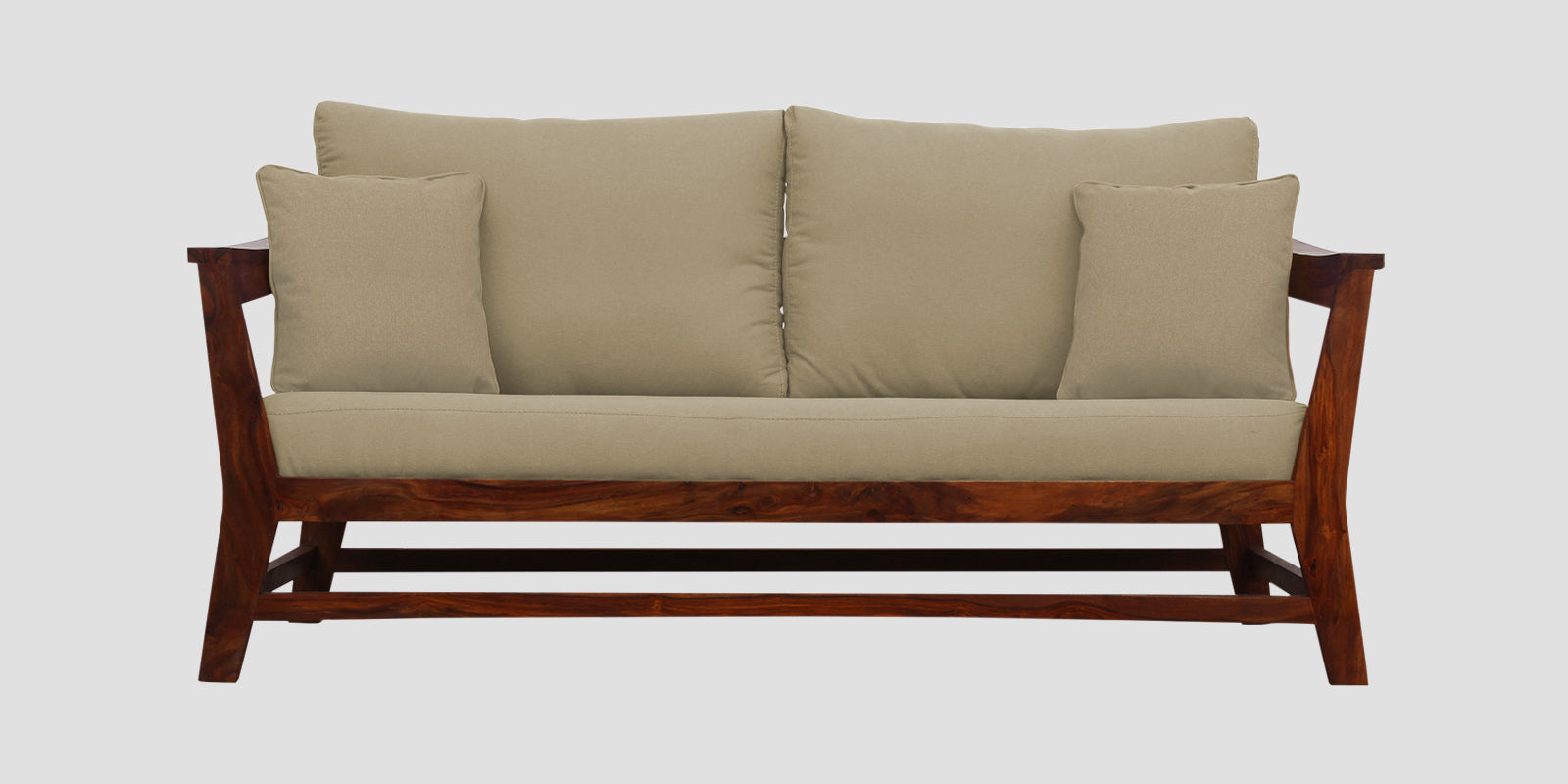 Fuju Fabric 3 Seater Sofa in Crypto Honey Beige Colour - Febonic Living