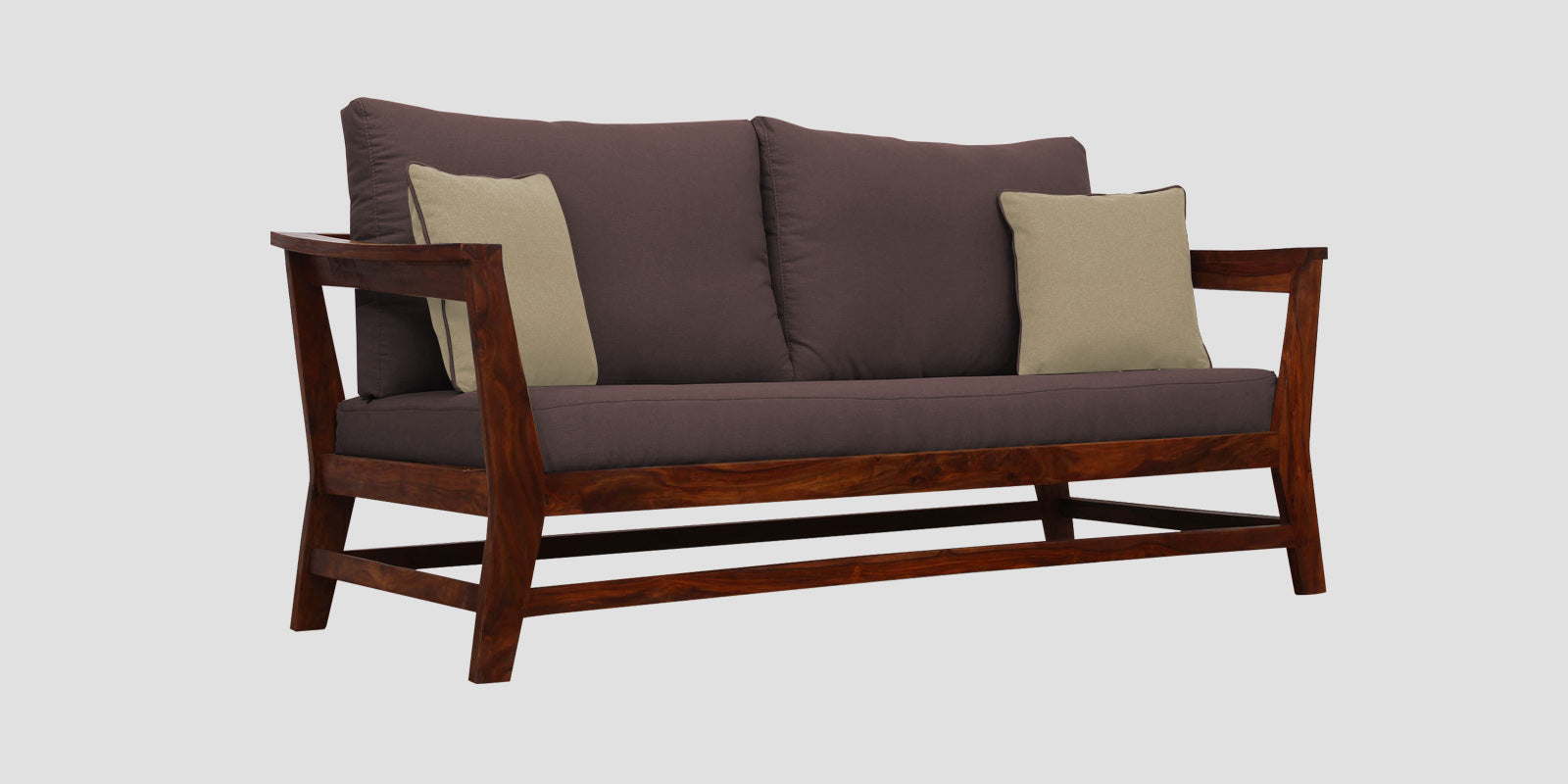 Fuju Fabric 3 Seater Sofa in Crypto Night Brown Colour - Febonic Living