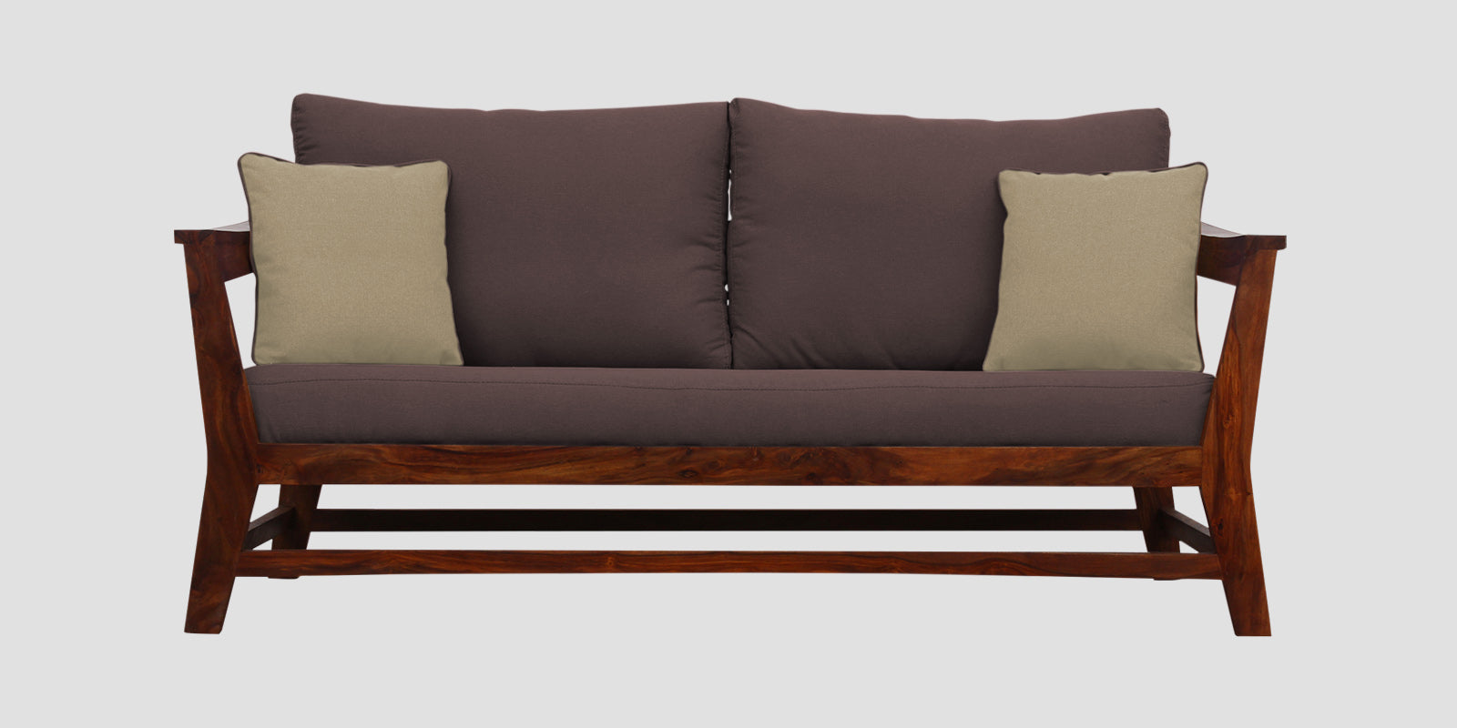 Fuju Fabric 3 Seater Sofa in Crypto Night Brown Colour - Febonic Living
