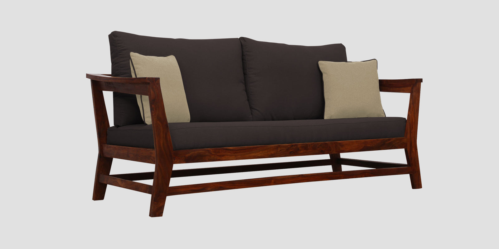 Fuju Fabric 3 Seater Sofa in Crypto Pebble Brown Colour - Febonic Living