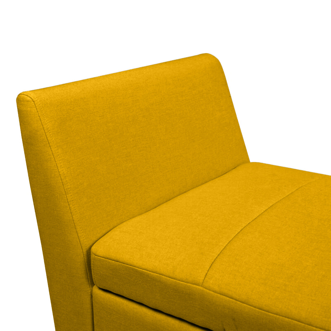 Gabreil Fabric 2 Seater Recamier In Bold Yellow Colour With Storage - Febonic Living