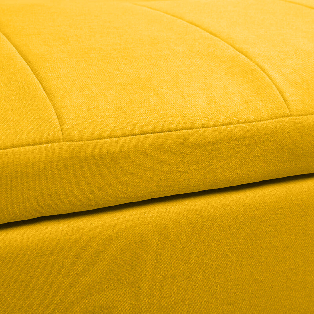 Gabreil Fabric 2 Seater Recamier In Bold Yellow Colour With Storage - Febonic Living