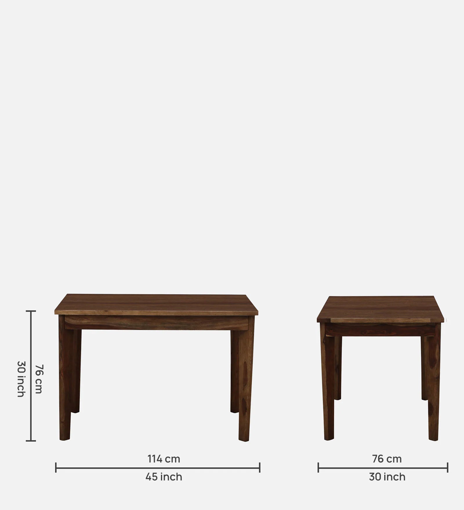 Simra Sheesham Wood 4 Seater Dining Set In Scratch Resistant Provincial Teak Finish - Febonic Living