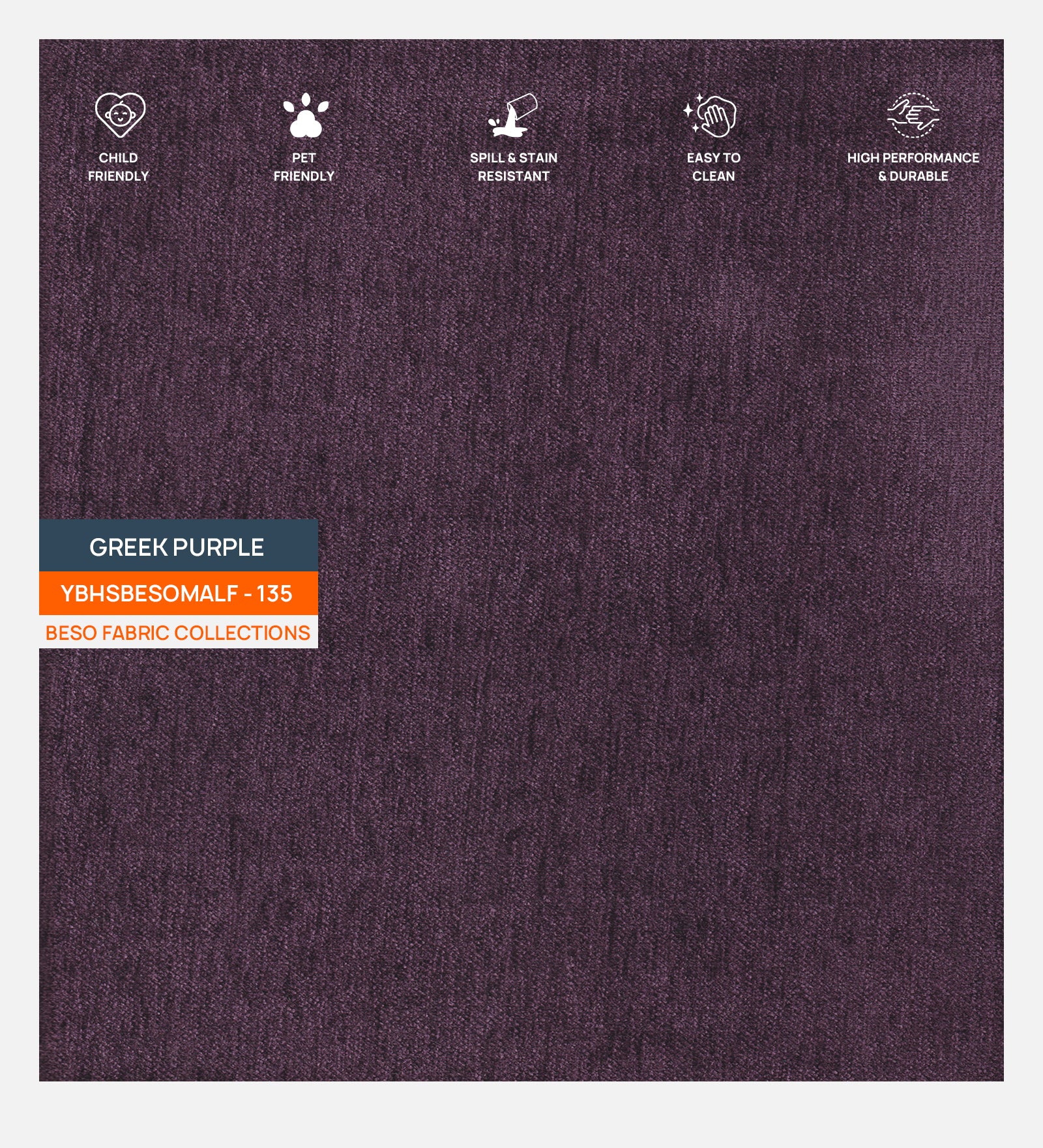 Nory Fabric Wing Chair In Greek Purple Colour - Febonic Living