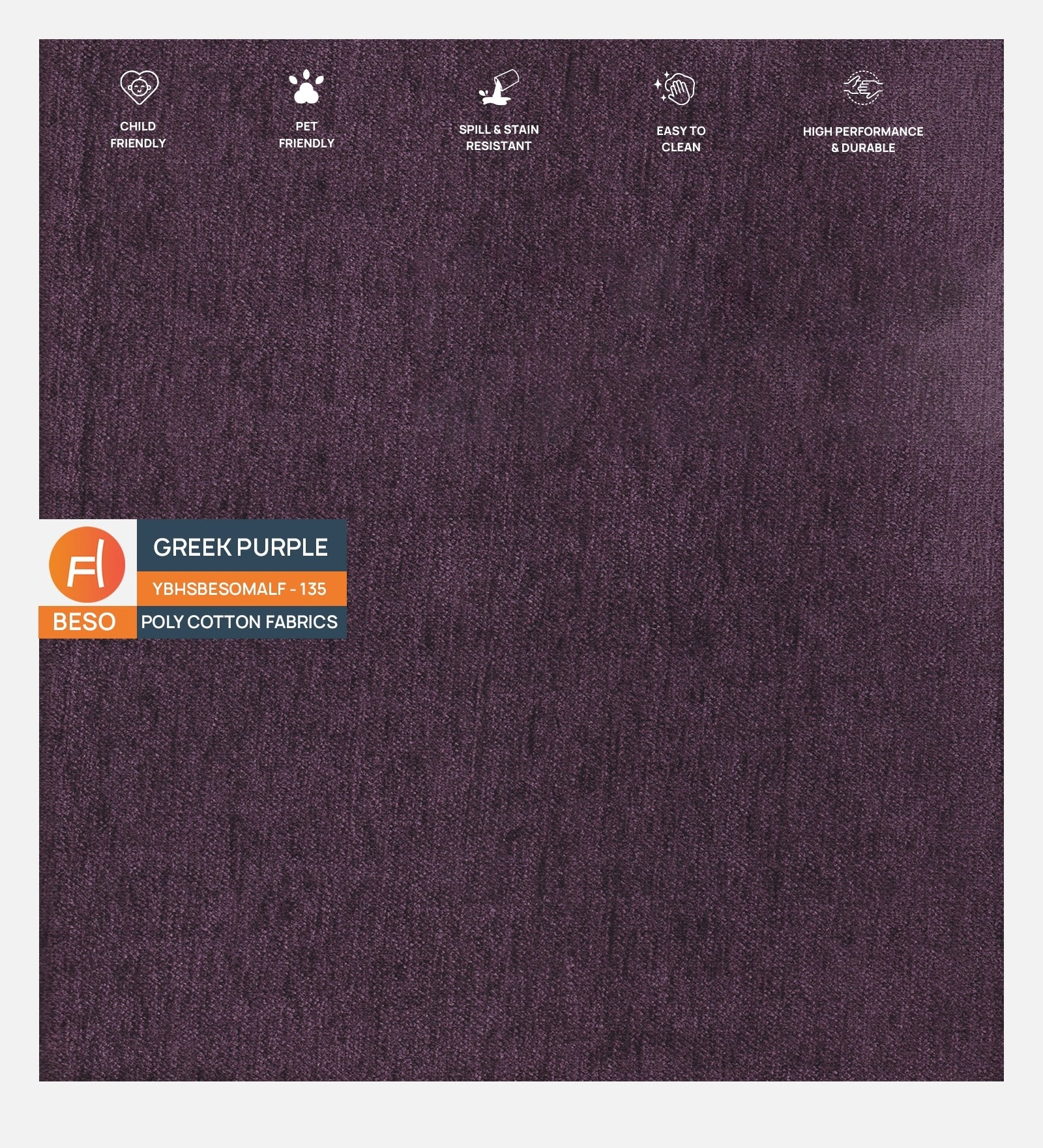 Mario Fabric 1 Seater Sofa In Greek Purple Colour - Febonic Living