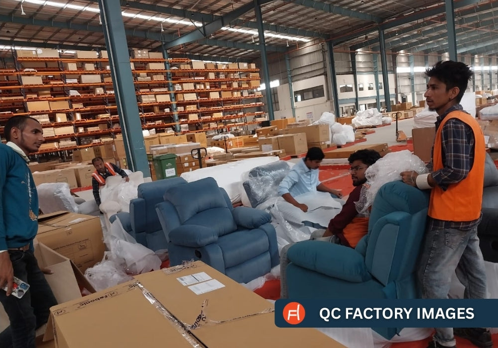 Lexi Fabric 1 Seater Motorized Recliner In Davy Grey Colour - Febonic Living