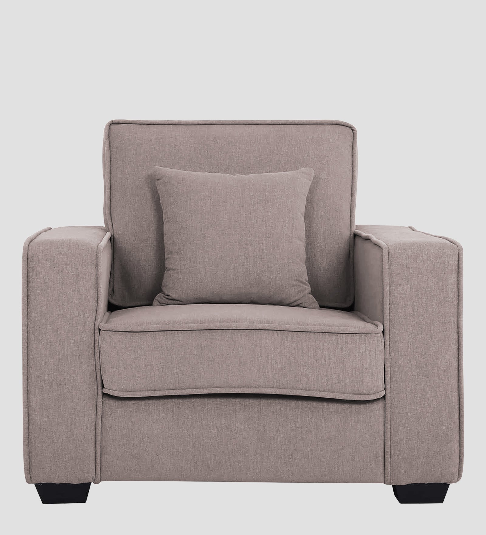 Hugo Fabric 1 Seater Sofa in Crypto Almond Beige Colour - Febonic Living