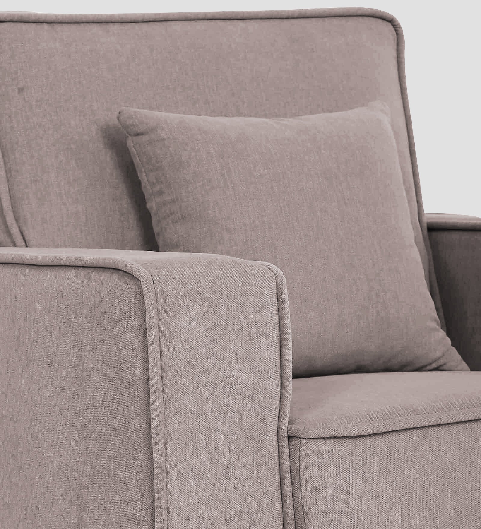 Hugo Fabric 1 Seater Sofa in Crypto Almond Beige Colour - Febonic Living