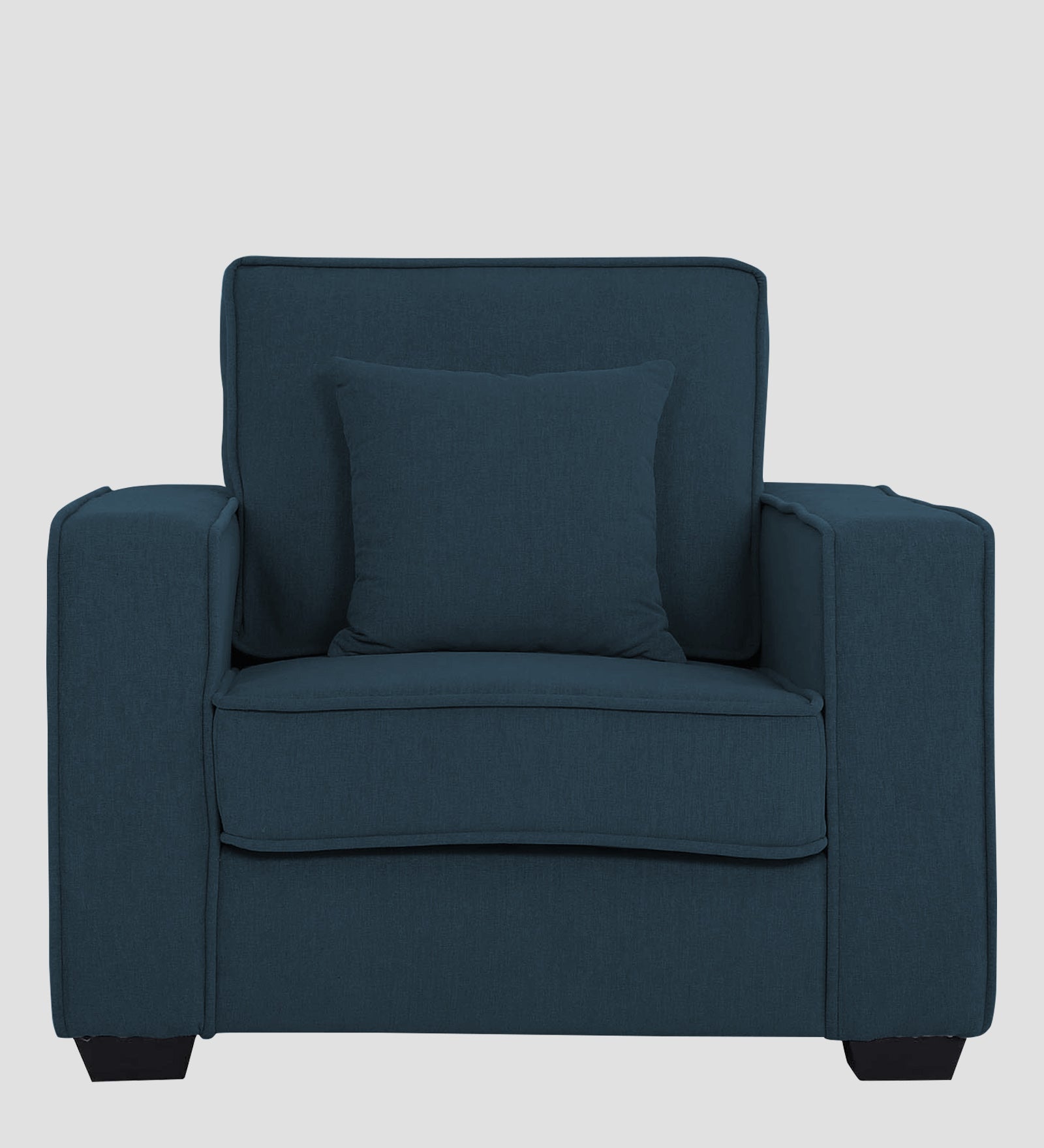 Hugo Fabric 1 Seater Sofa in Crypto Cool Blue Colour - Febonic Living