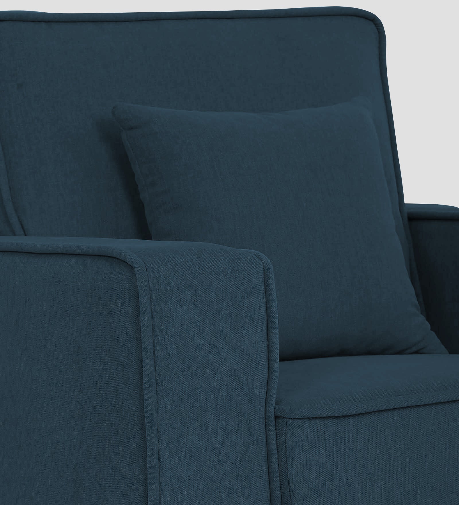 Hugo Fabric 1 Seater Sofa in Crypto Cool Blue Colour - Febonic Living