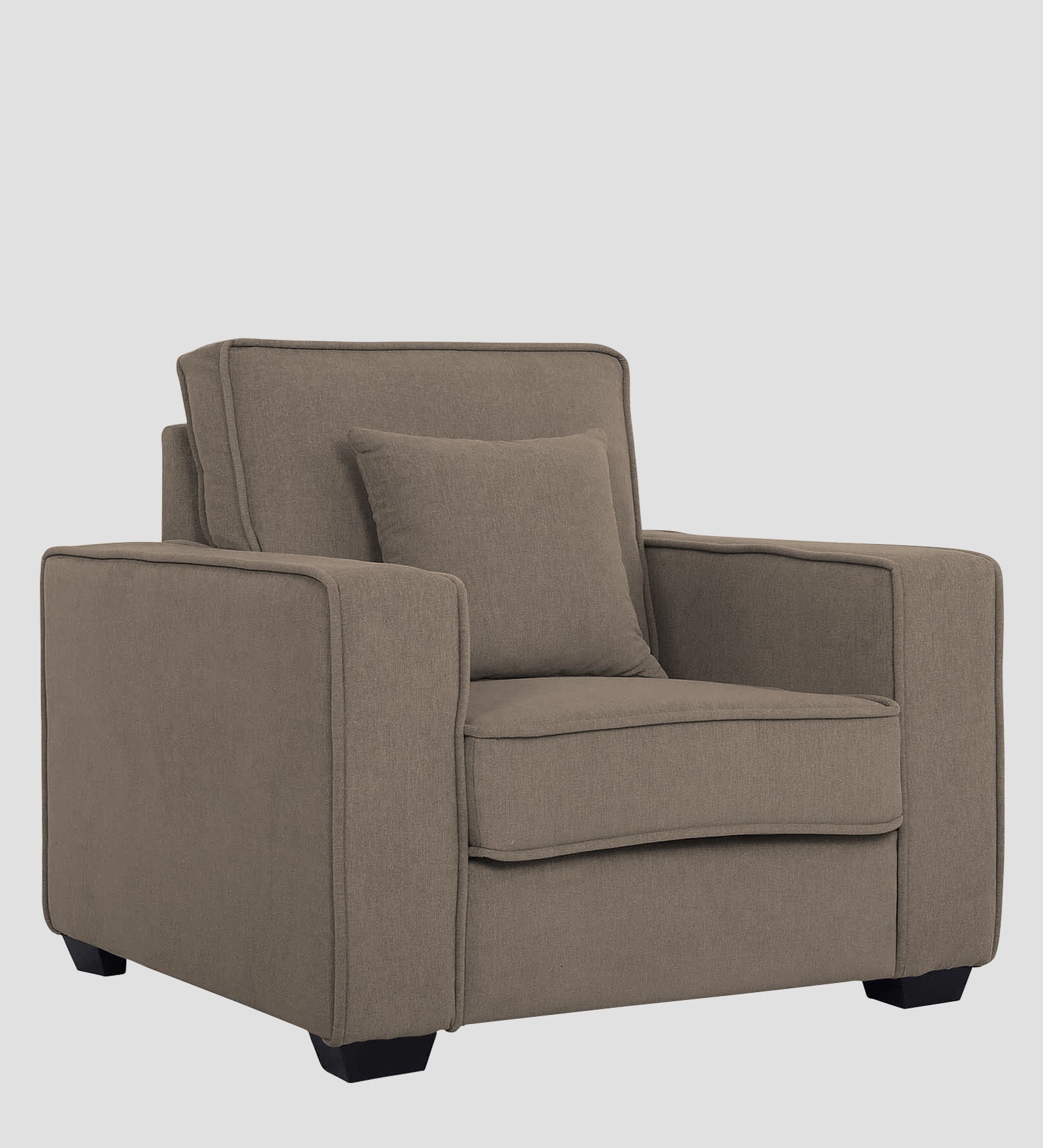 Hugo Fabric 1 Seater Sofa in Crypto Hazel Beige Colour - Febonic Living