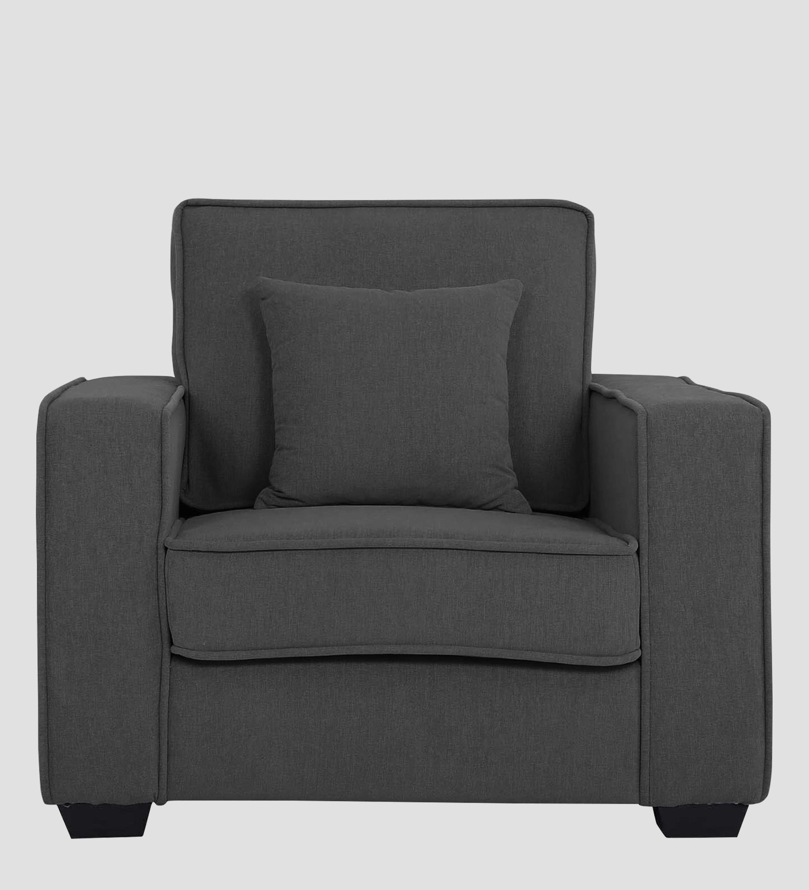 Hugo Fabric 1 Seater Sofa in Crypto Stone Grey Colour - Febonic Living