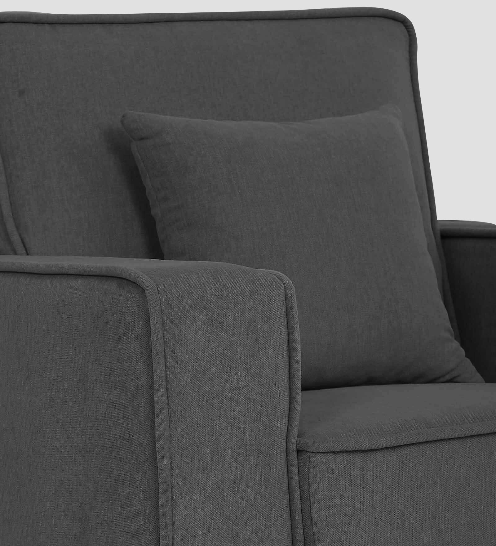 Hugo Fabric 1 Seater Sofa in Crypto Stone Grey Colour - Febonic Living