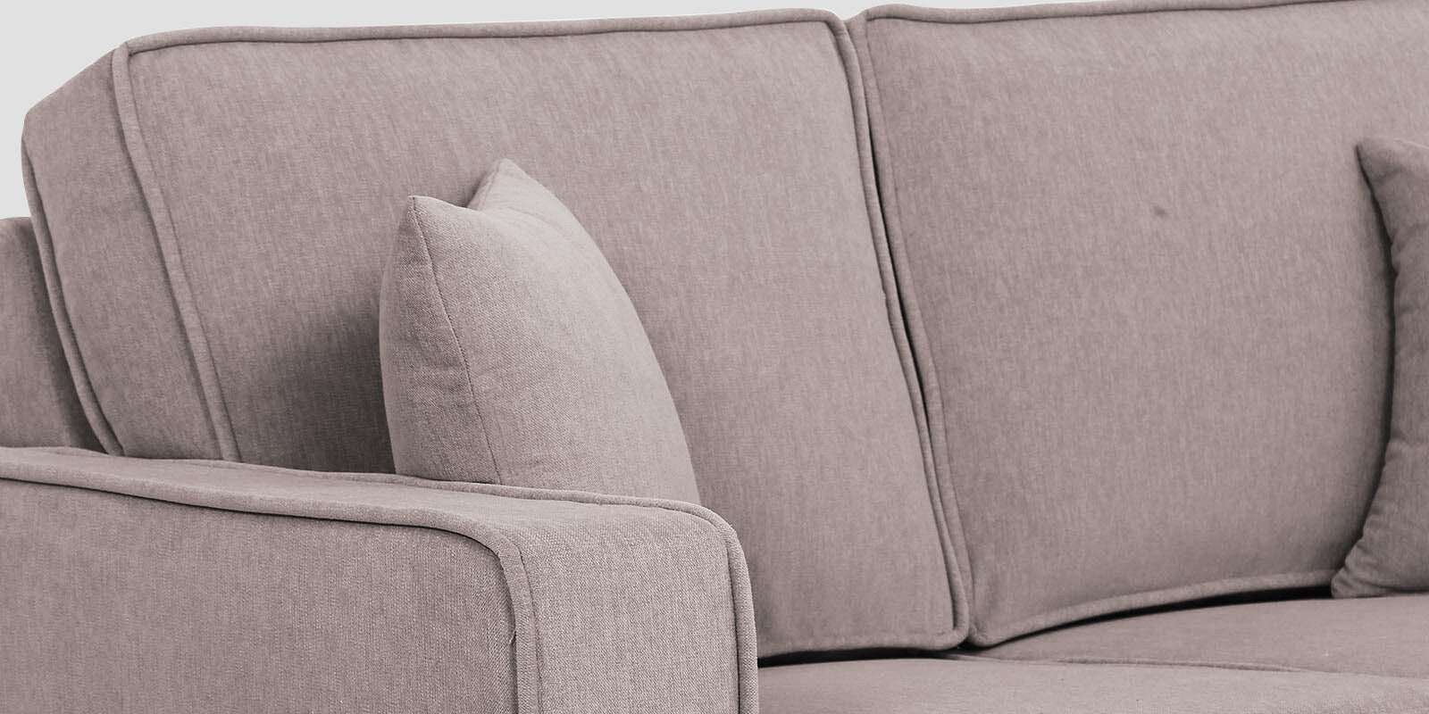 Hugo Fabric 2 Seater Sofa in Crypto Almond Beige Colour - Febonic Living