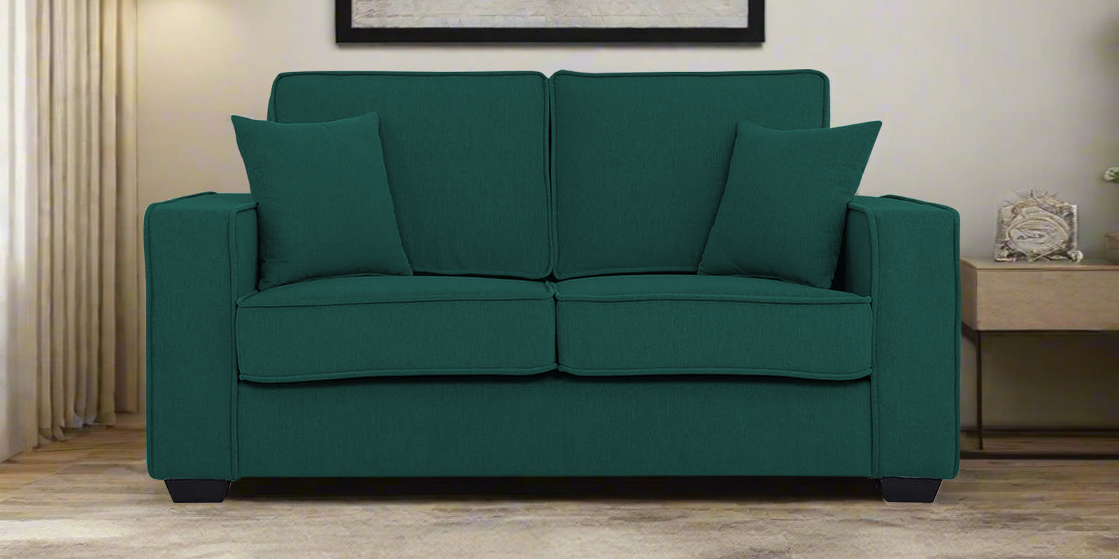 Hugo Fabric 2 Seater Sofa in Crypto Sage Green Colour - Febonic Living