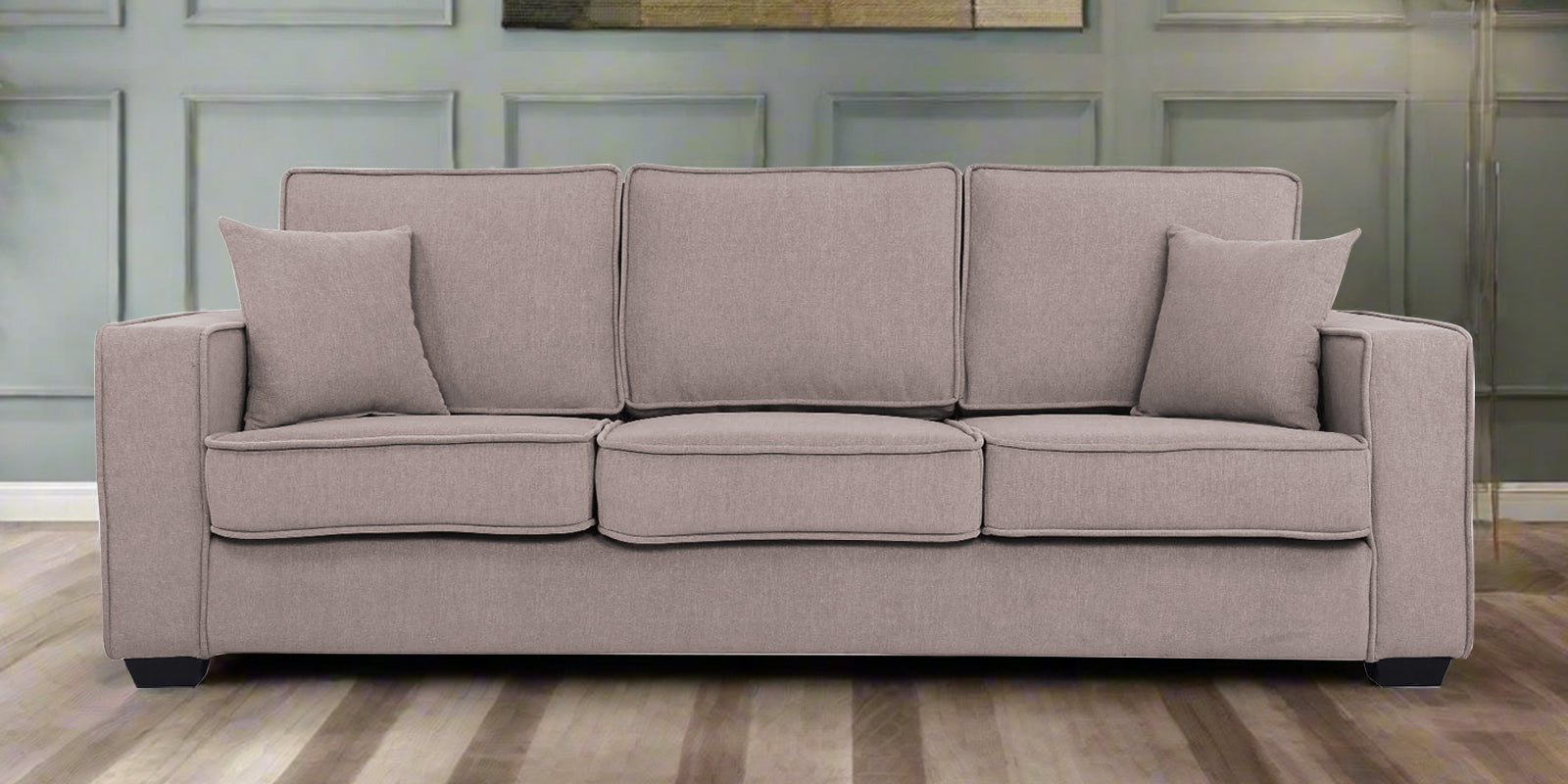 Hugo Fabric 3 Seater Sofa in Crypto Almond Beige Colour - Febonic Living