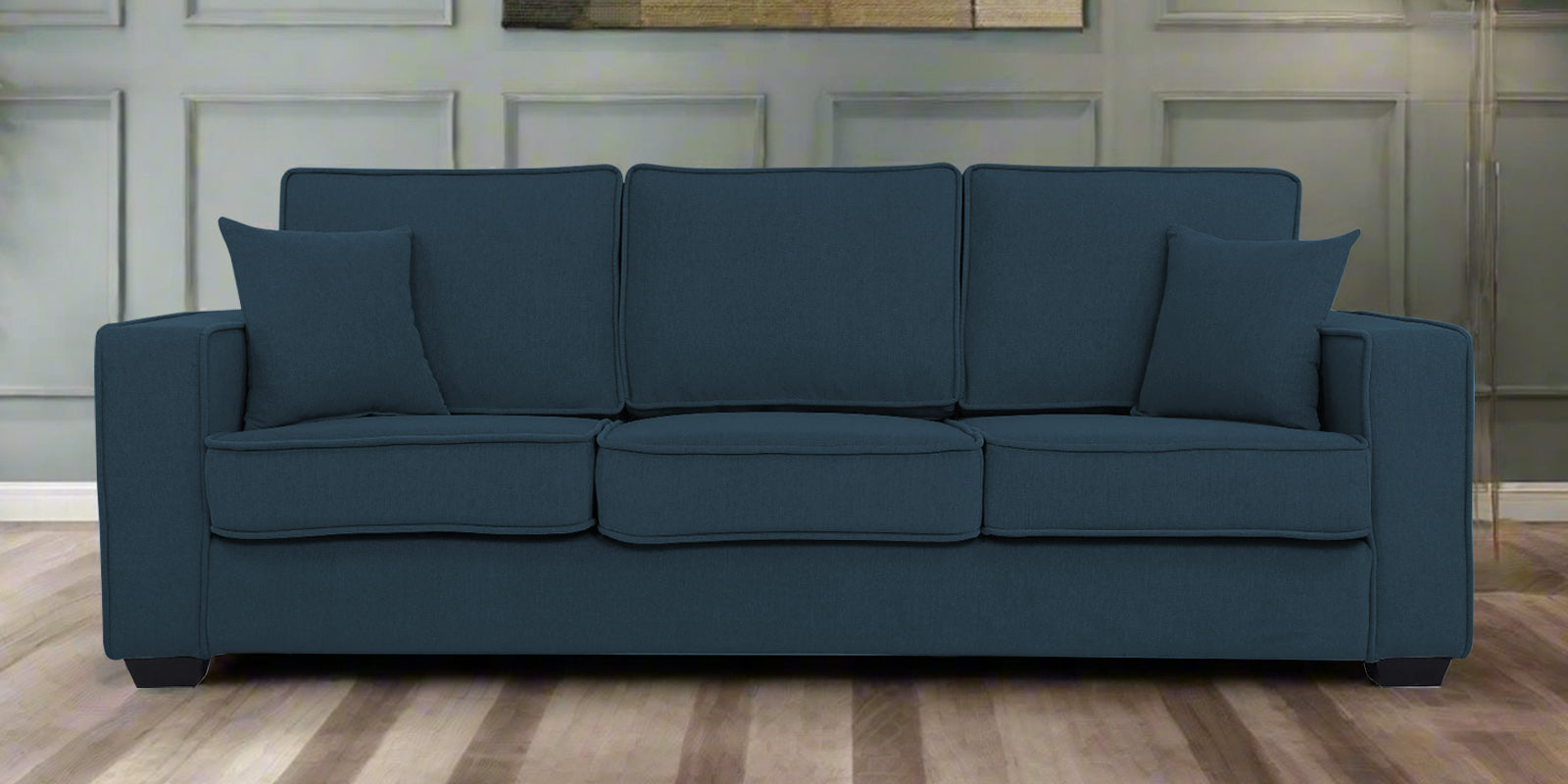 Hugo Fabric 3 Seater Sofa in Crypto Cool Blue Colour - Febonic Living