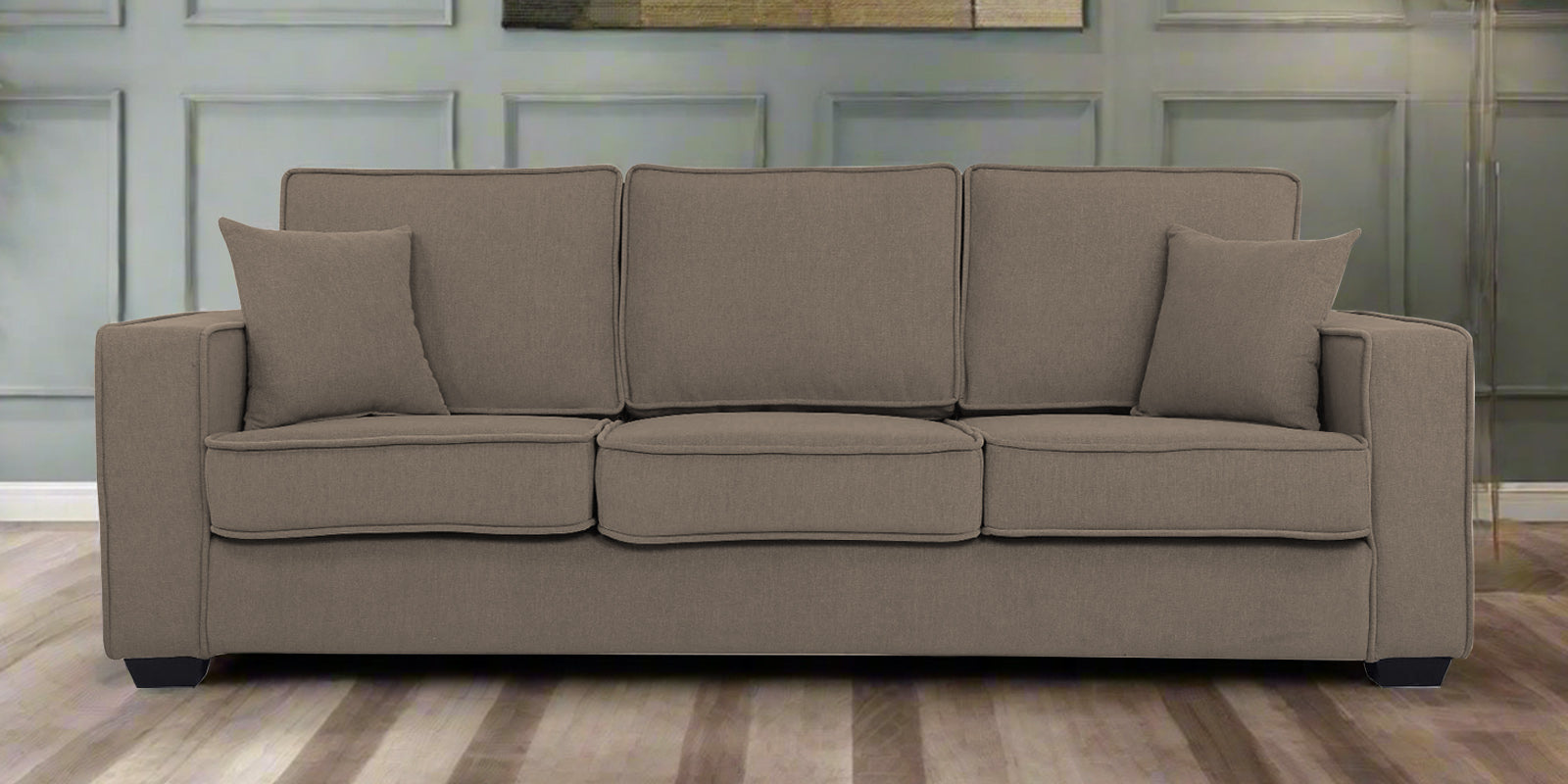 Hugo Fabric 3 Seater Sofa in Crypto Hazel Beige Colour - Febonic Living