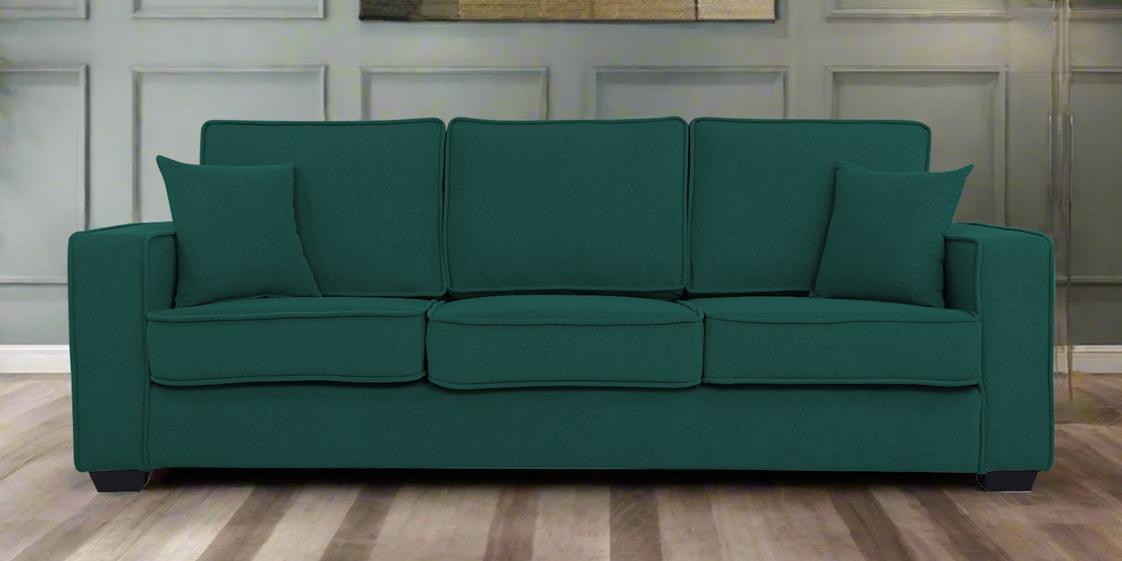 Hugo Fabric 3 Seater Sofa in Crypto Sage Green Colour - Febonic Living