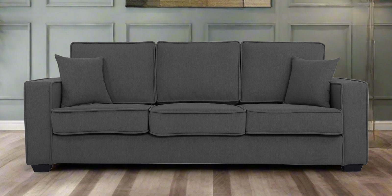 Hugo Fabric 3 Seater Sofa in Crypto Stone Grey Colour - Febonic Living