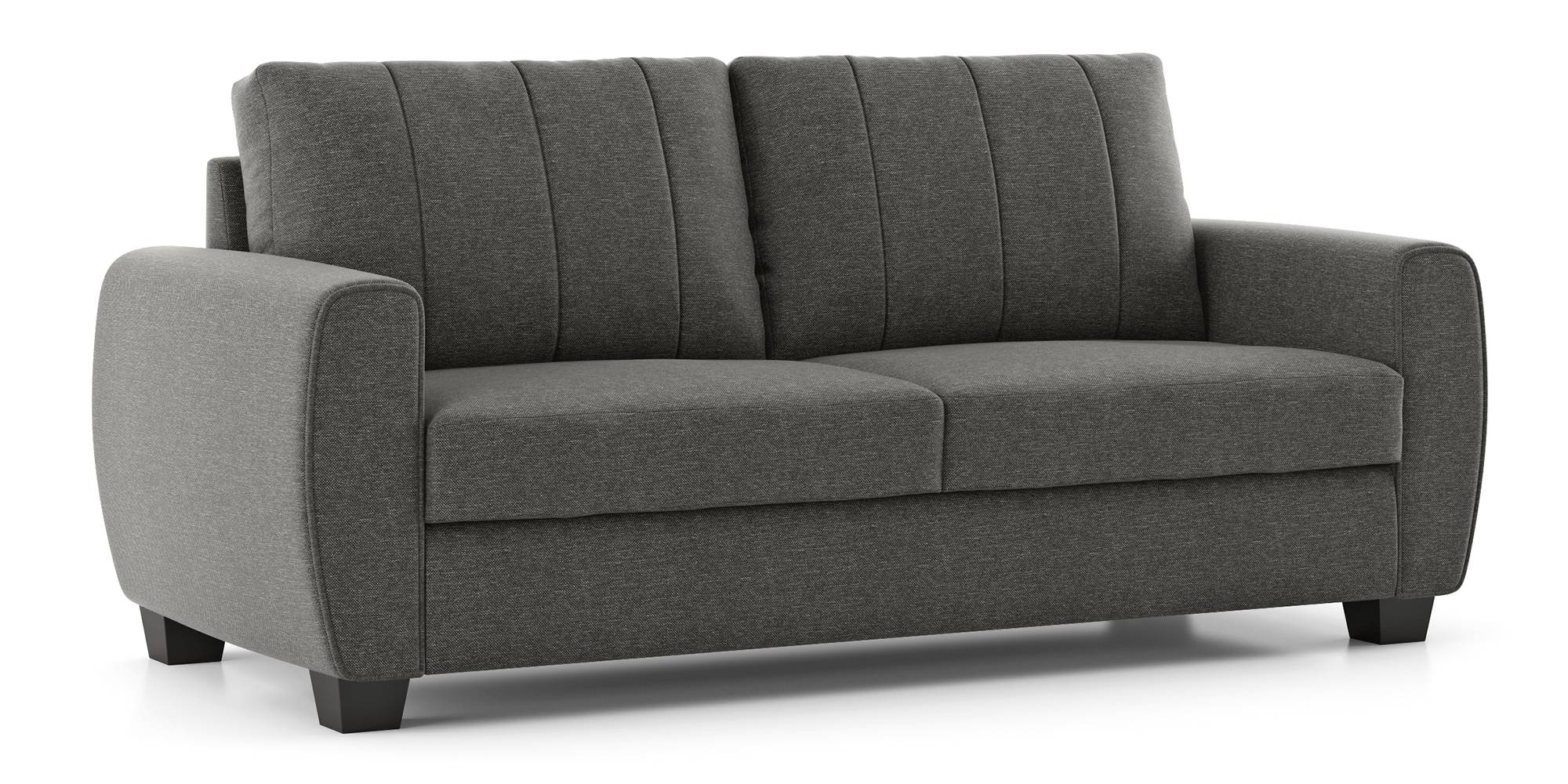 Hala Fabric 3 Seater Sofa In Charcoal Grey Colour