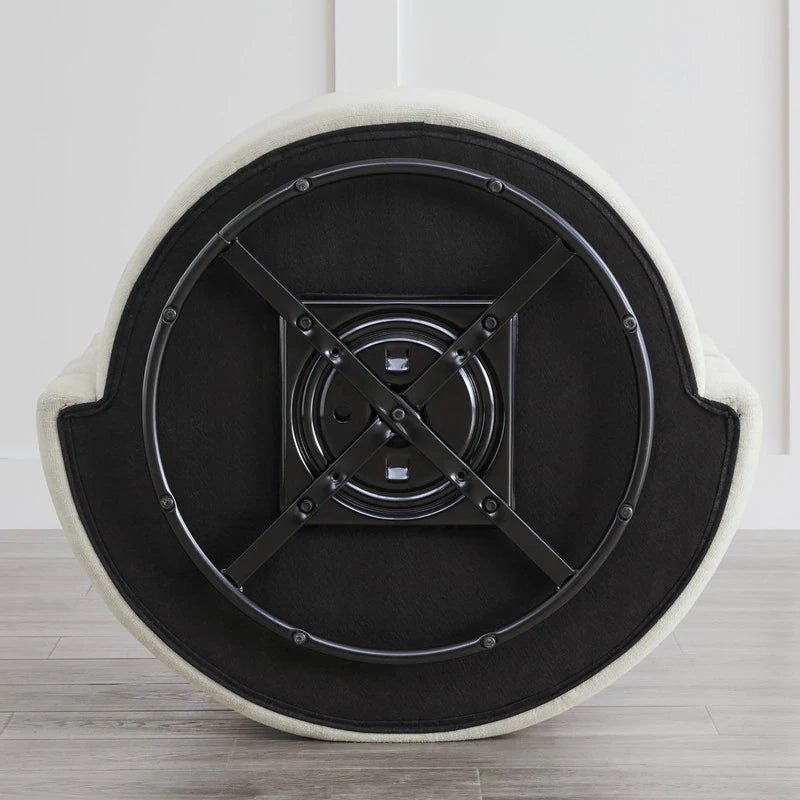 Molly Velvet Swivel Chair In Camel Beige Colour - Febonic Living