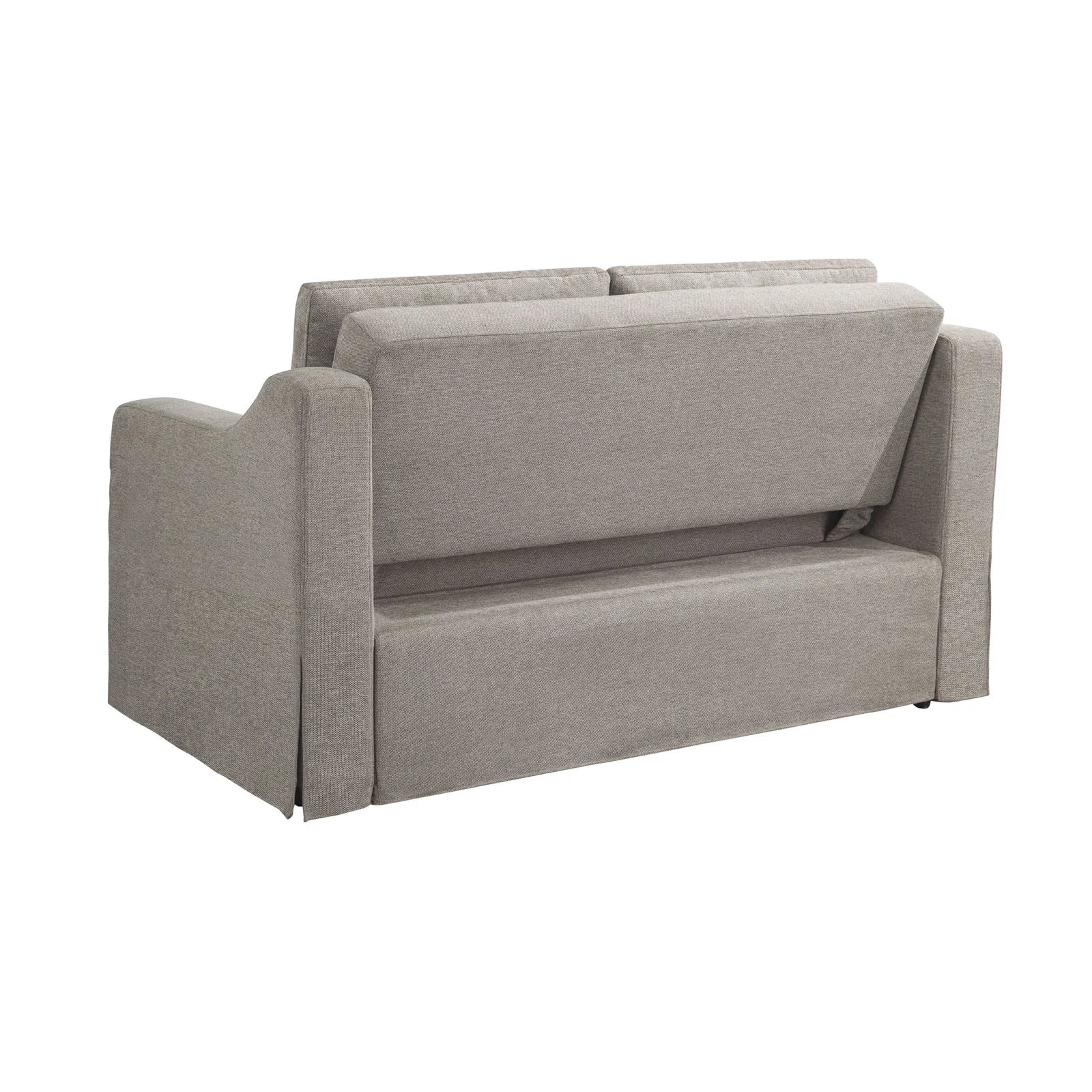 Tisla Fabric 2 Seater Pull Out Sofa Cum Bed In Silver Grey Colour