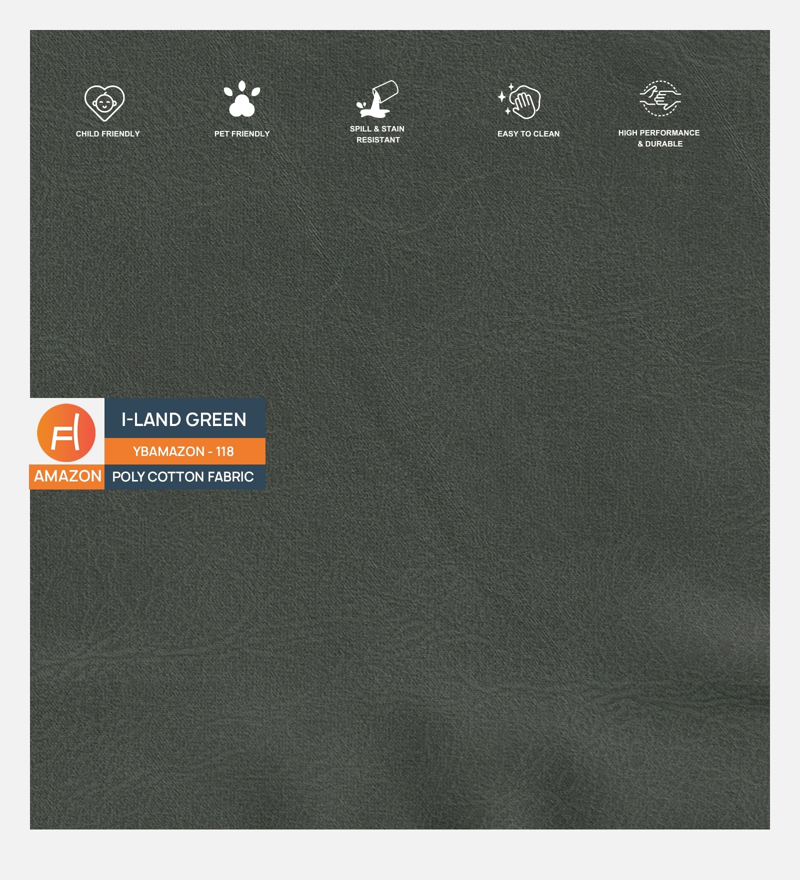 Woody Fabric 1 Seater Sofa In I-Land Green Colour - Febonic Living