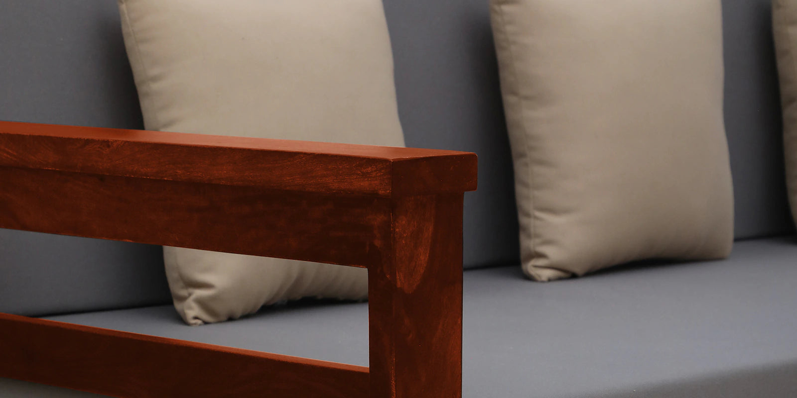 Imani Sheesham Wood Pull Out 3 Seater Sofa Cum Bed In Honey Oak Finish with Storage - Febonic Living