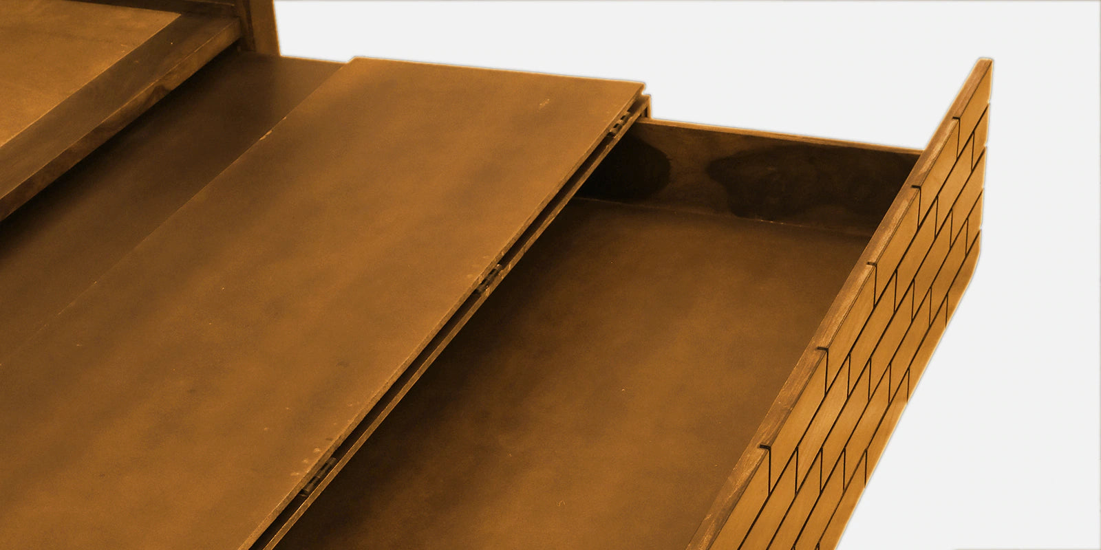 Imani Sheesham Wood Pull Out 3 Seater Sofa Cum Bed In Rustic Teak Finish with Storage - Febonic Living