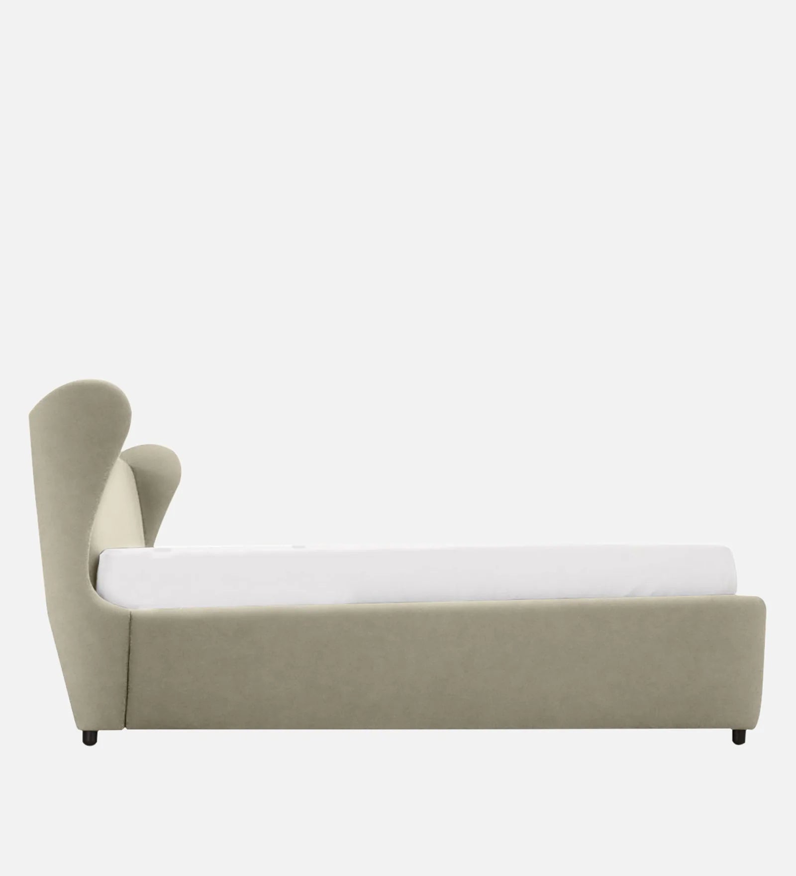 Ivana Velvet Upholstered Queen Size Bed In Camel Beige Colour - Febonic Living