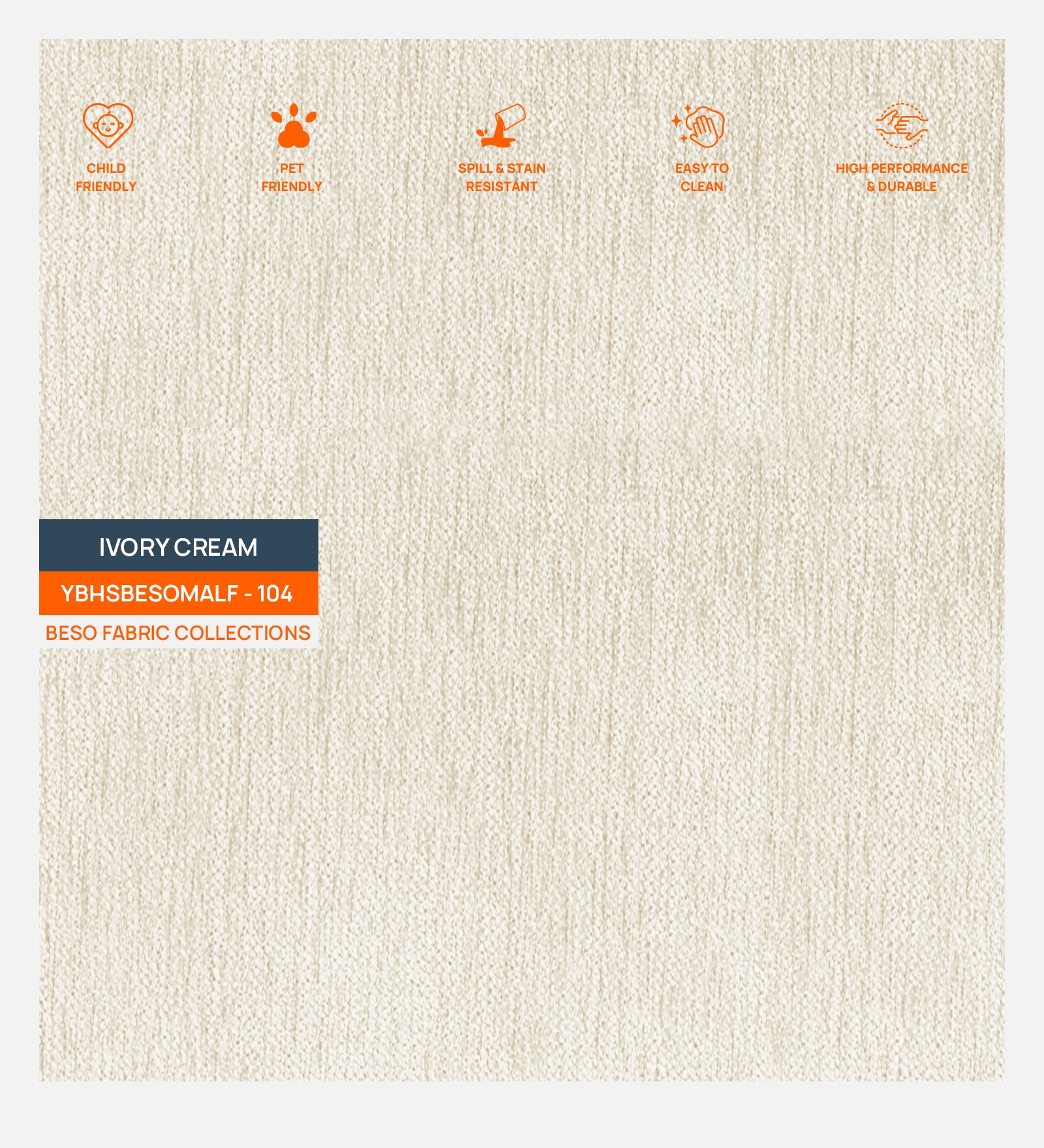 Panas Fabric Wing Chair In Ivory Cream Colour - Febonic Living