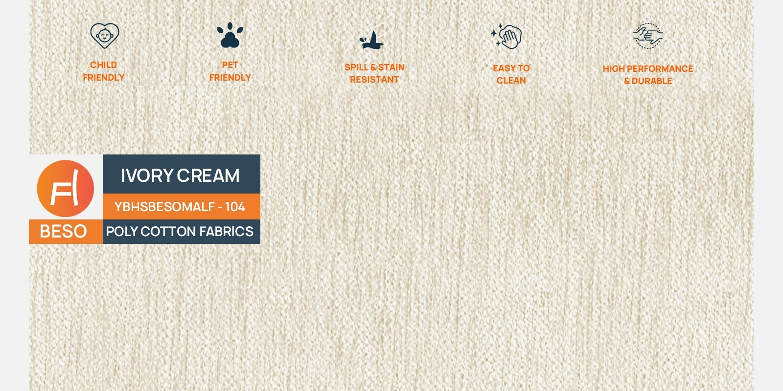 Gozi Fabric 3 Seater Sofa In Ivory Cream Colour - Febonic Living