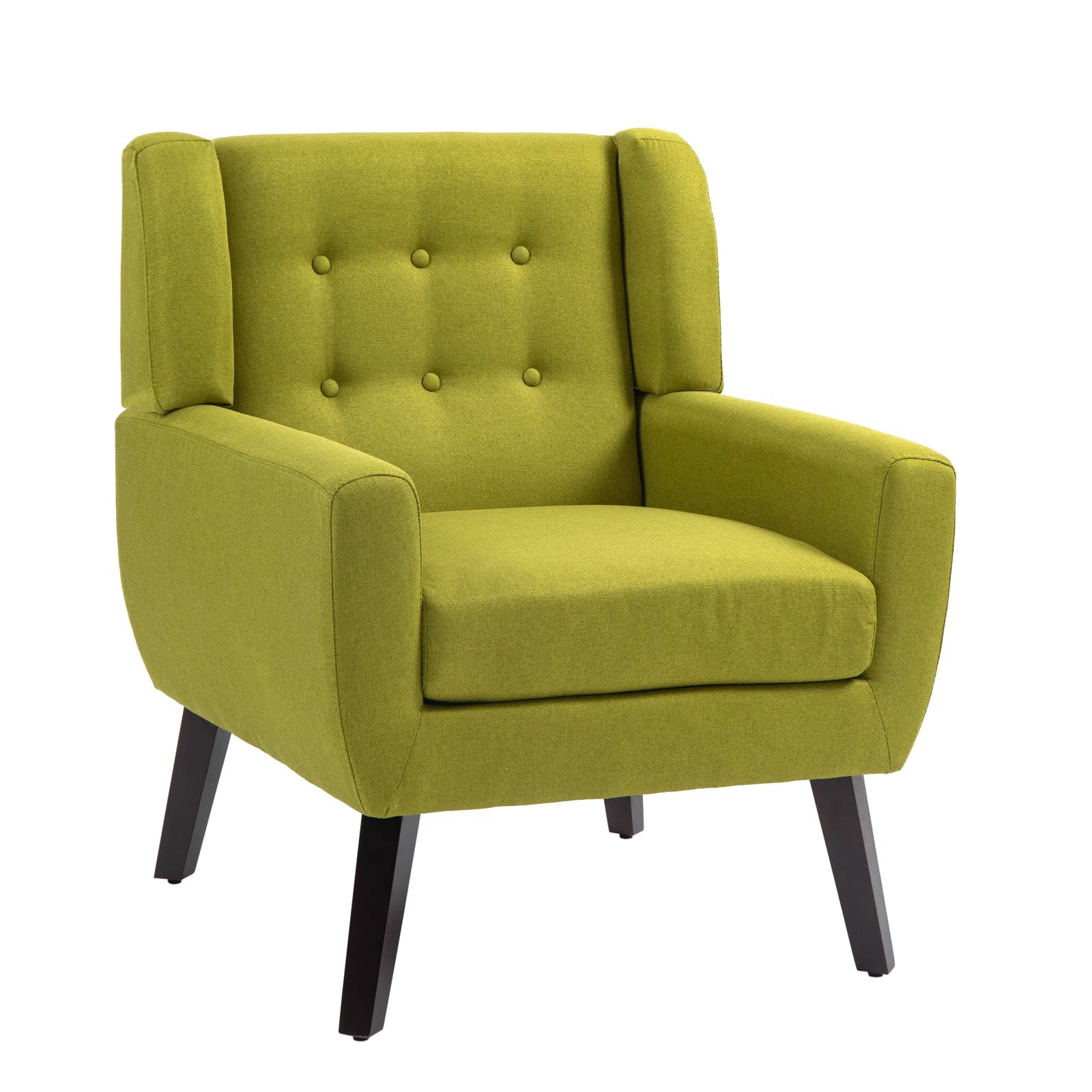 Slida Fabric Arm Chair In Kelly Green Colour