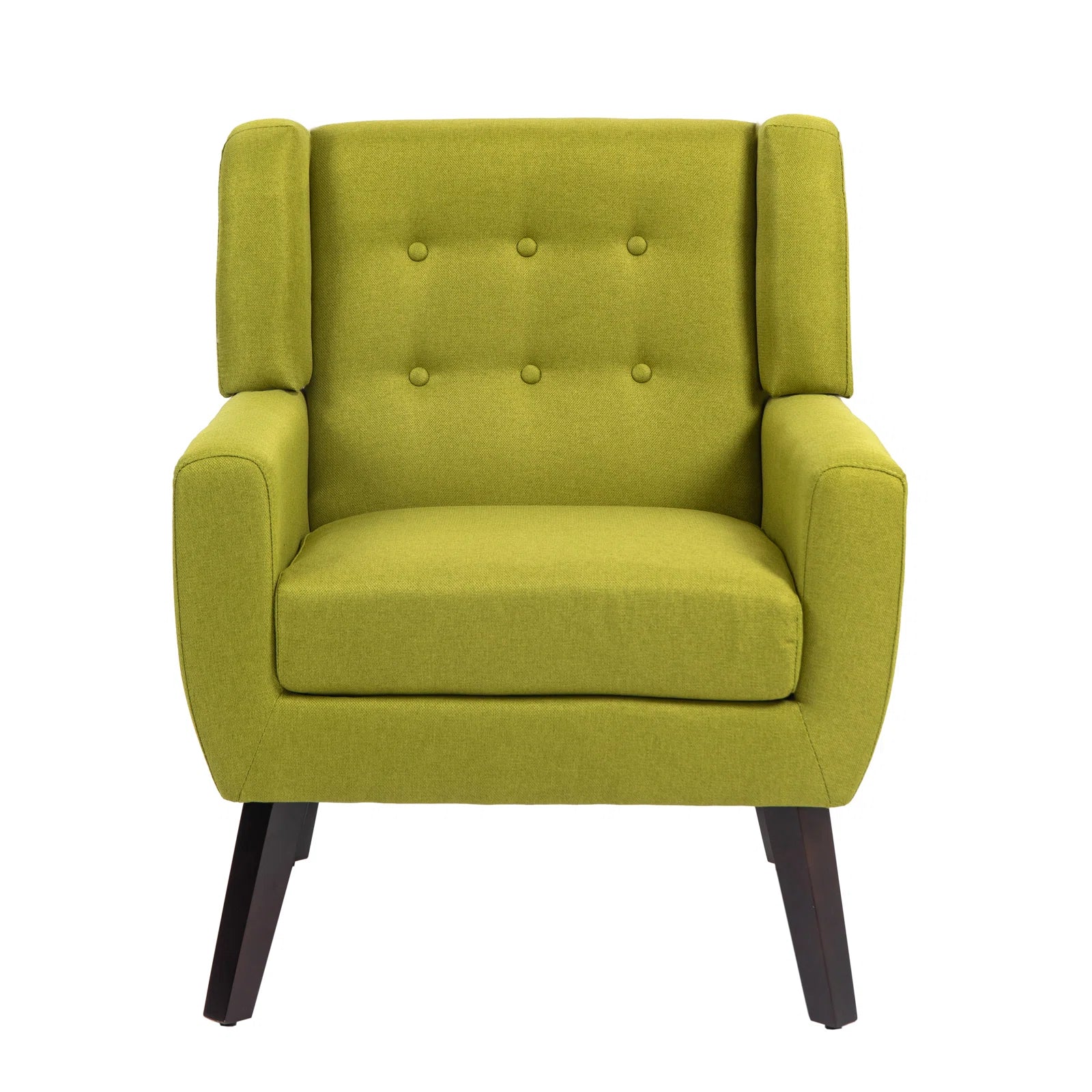 Slida Fabric Arm Chair In Kelly Green Colour