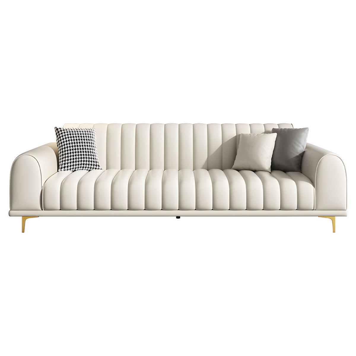 Jenni Waterproof Velvet 3 Seater Sofa In Cashew Cream Colour
