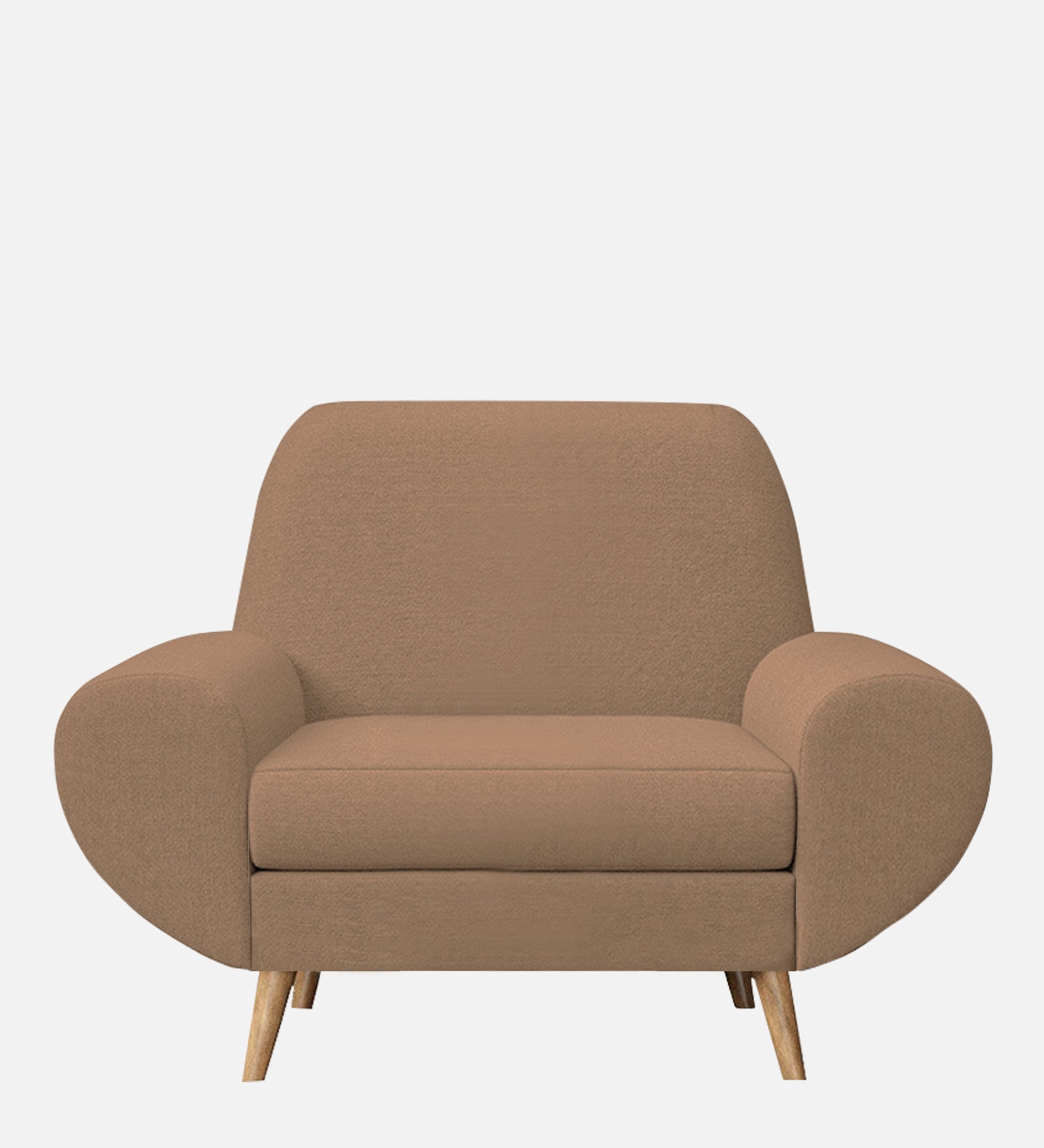 Jessy Fabric 1 Seater Sofa In Cosmic Beige Colour